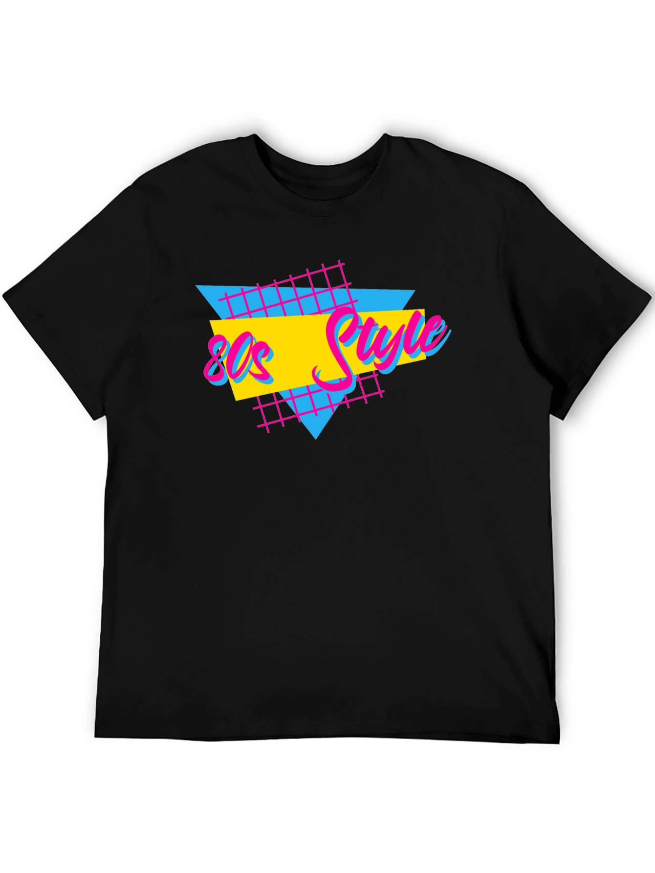 Retro 80s Style T-Shirt - Black