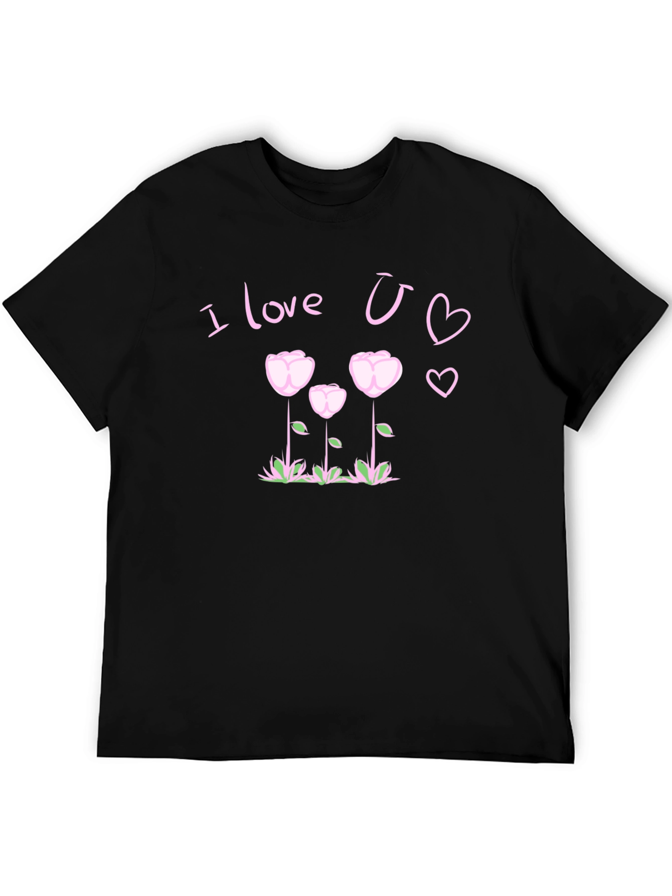 I Love You T-Shirt Floral Heart Design
