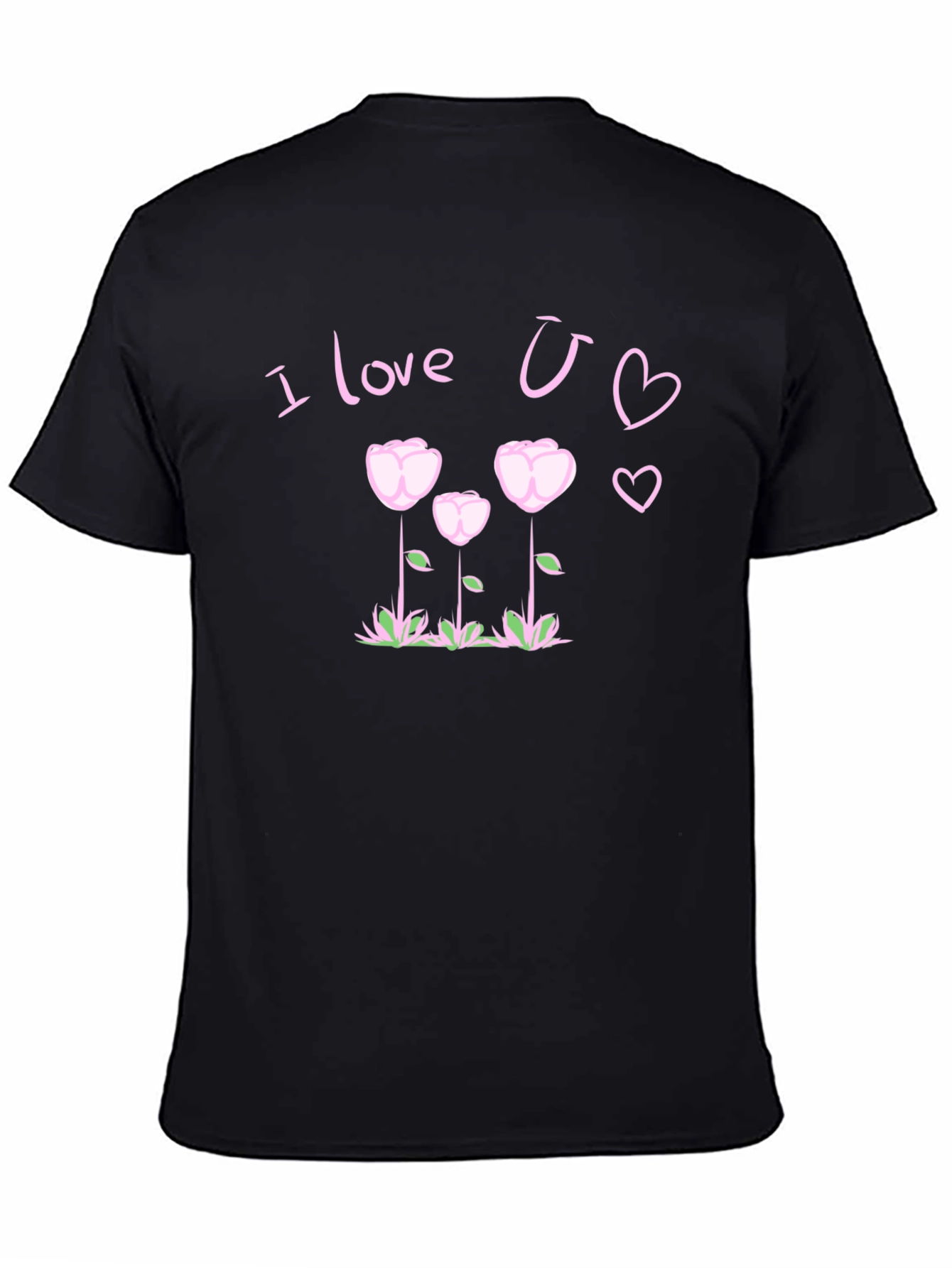 I Love You T-Shirt Floral Heart Design