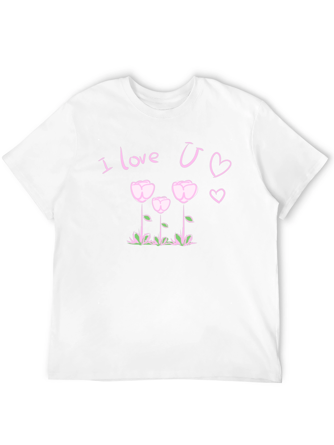 I Love You T-Shirt Floral Heart Design