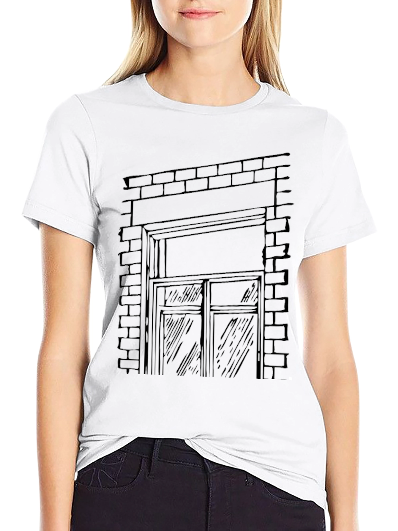 Brick Window Graphic T-Shirt