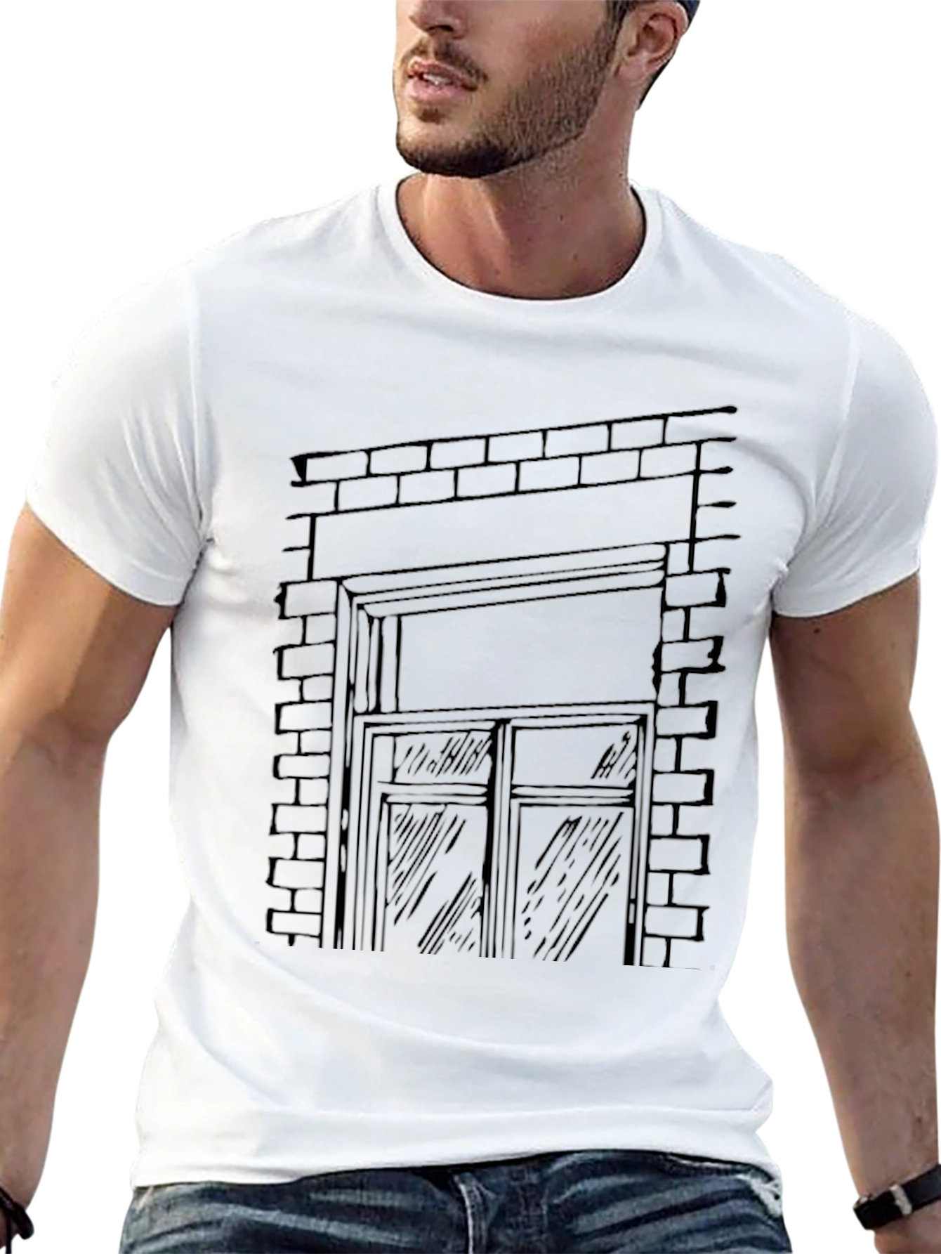 Brick Window Graphic T-Shirt