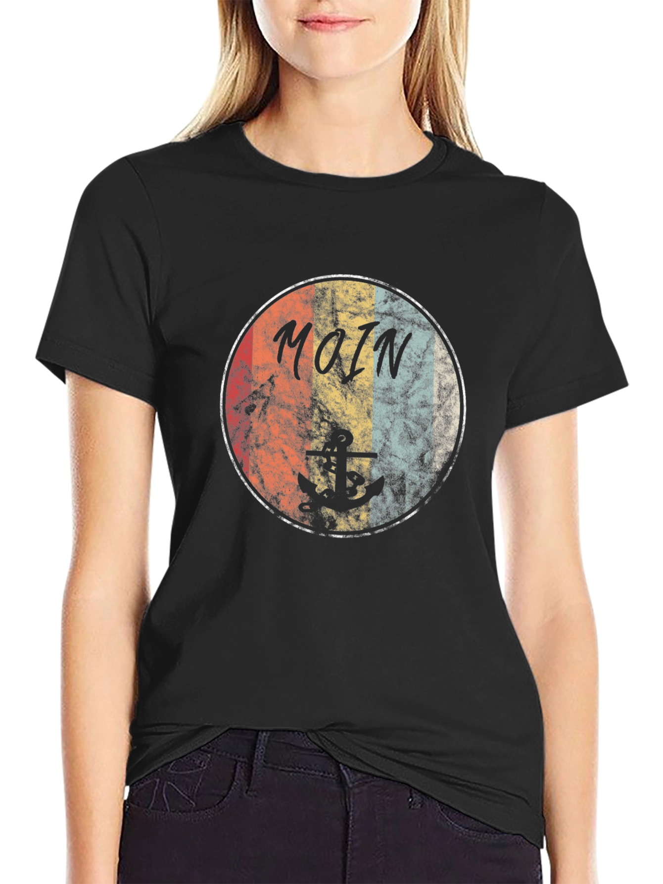 Retro Moin Anchor Graphic Tee