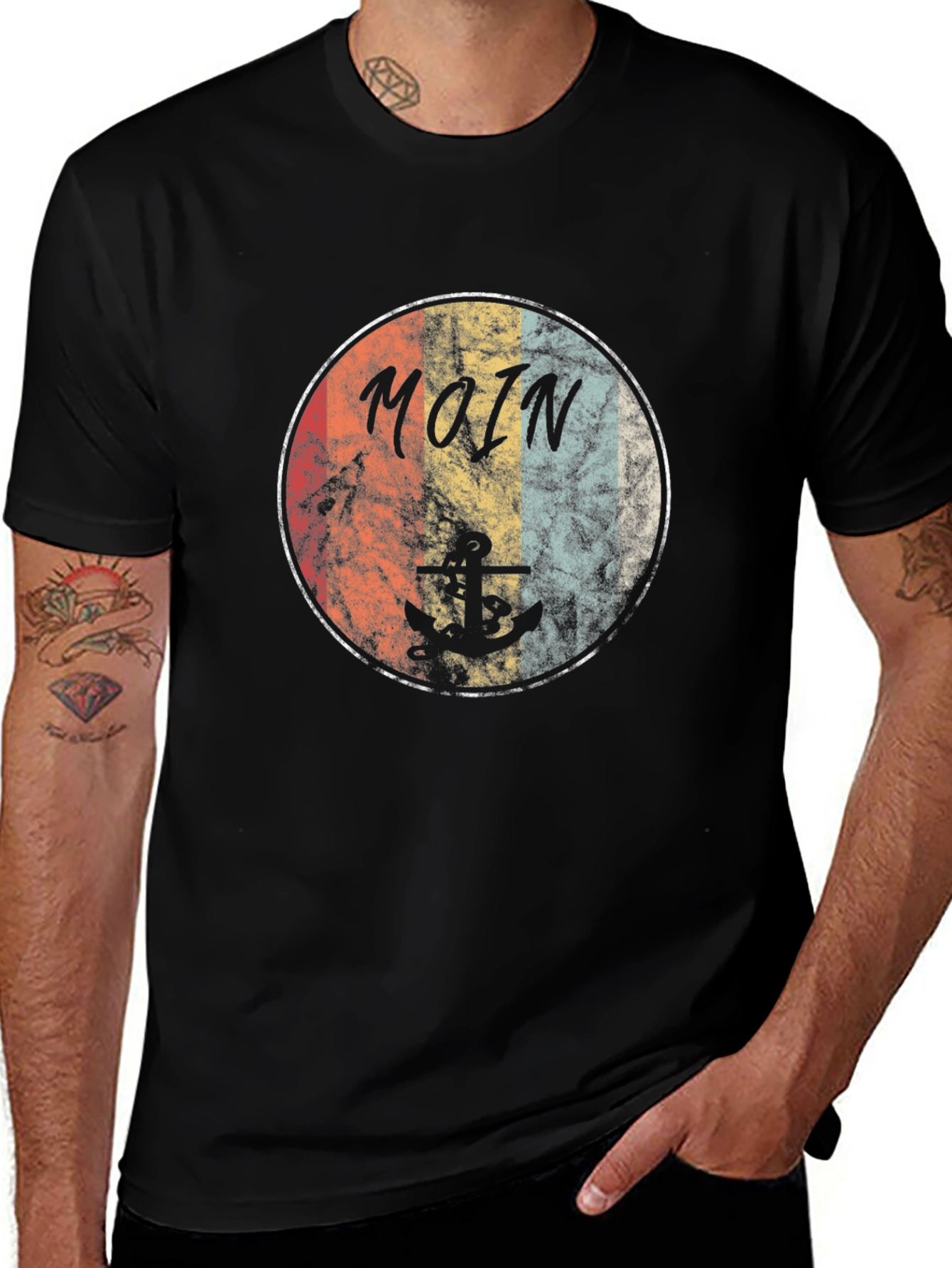 Retro Moin Anchor Graphic Tee