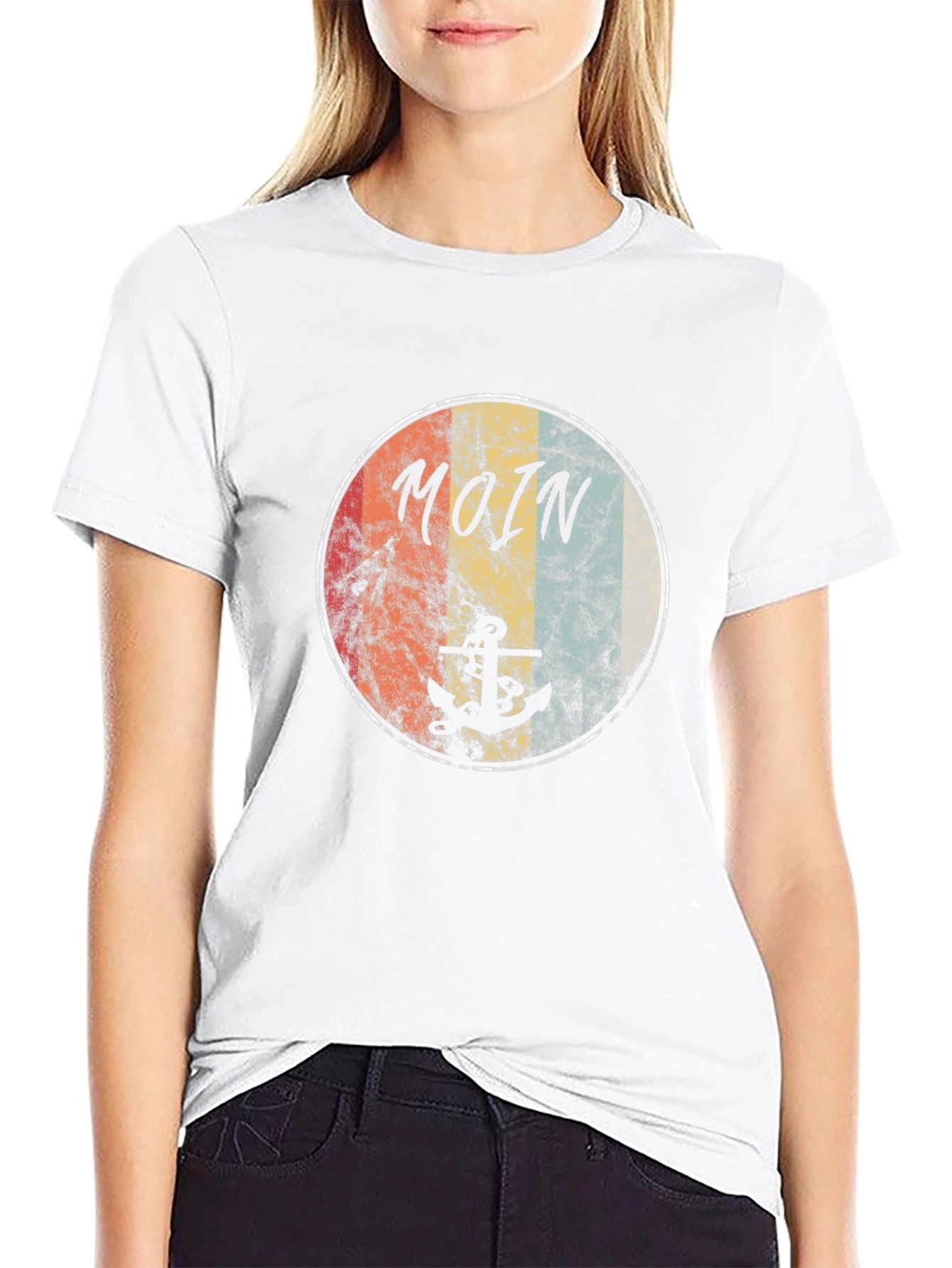 Retro Moin Anchor Graphic Tee