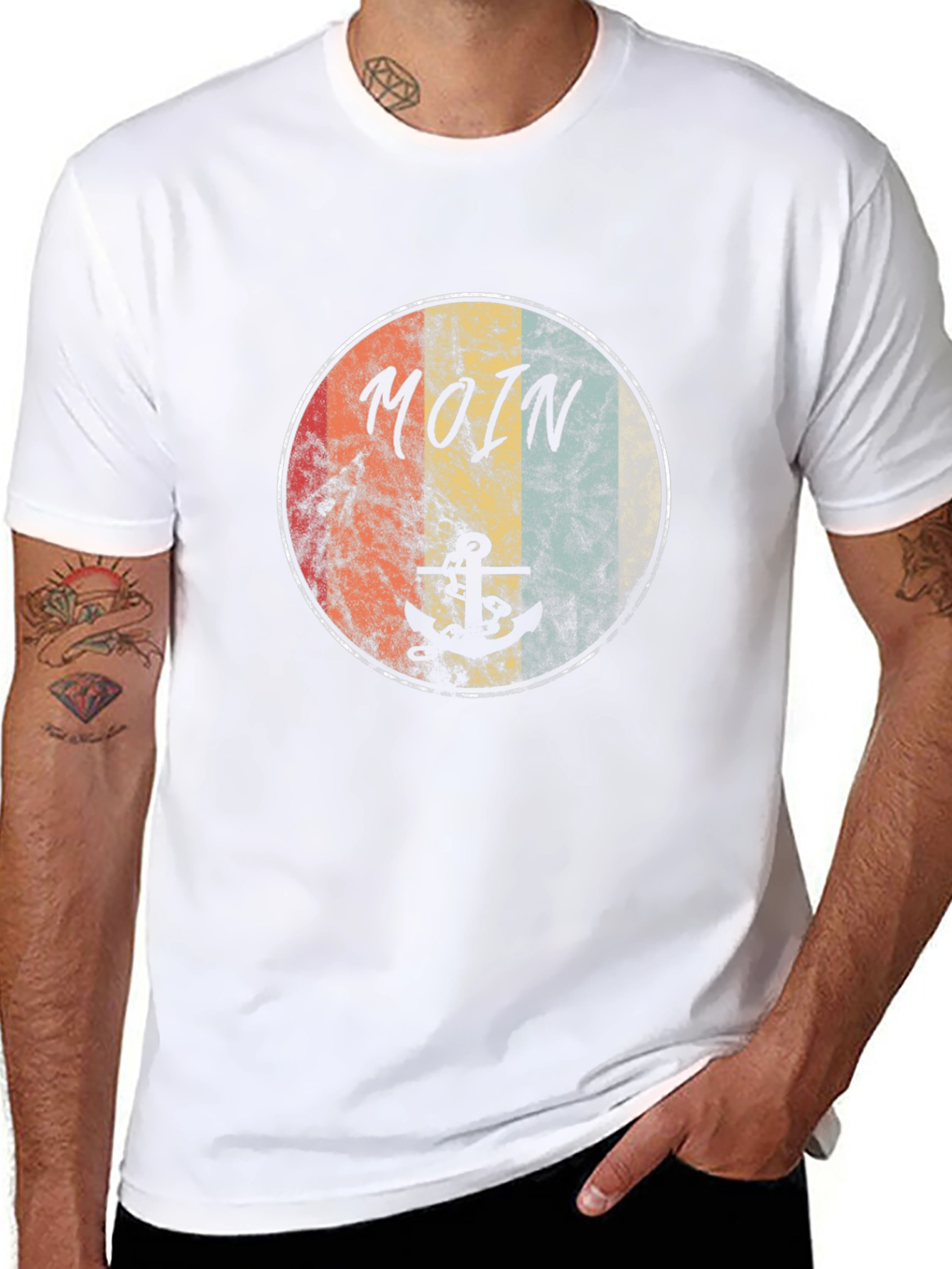 Retro Moin Anchor Graphic Tee