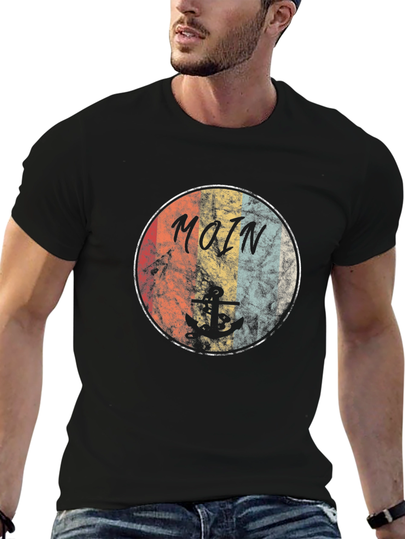 Retro Moin Anchor Graphic Tee