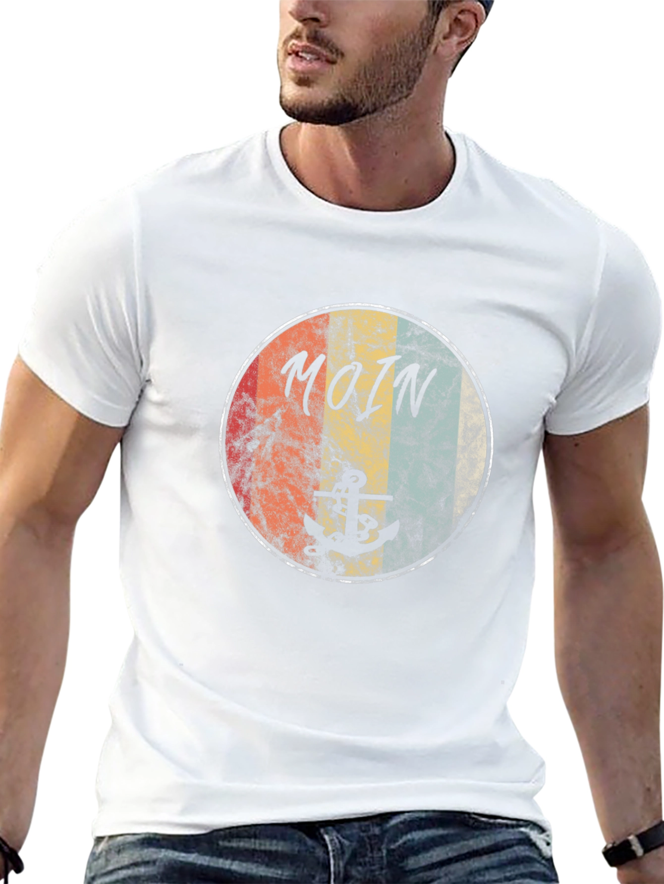 Retro Moin Anchor Graphic Tee