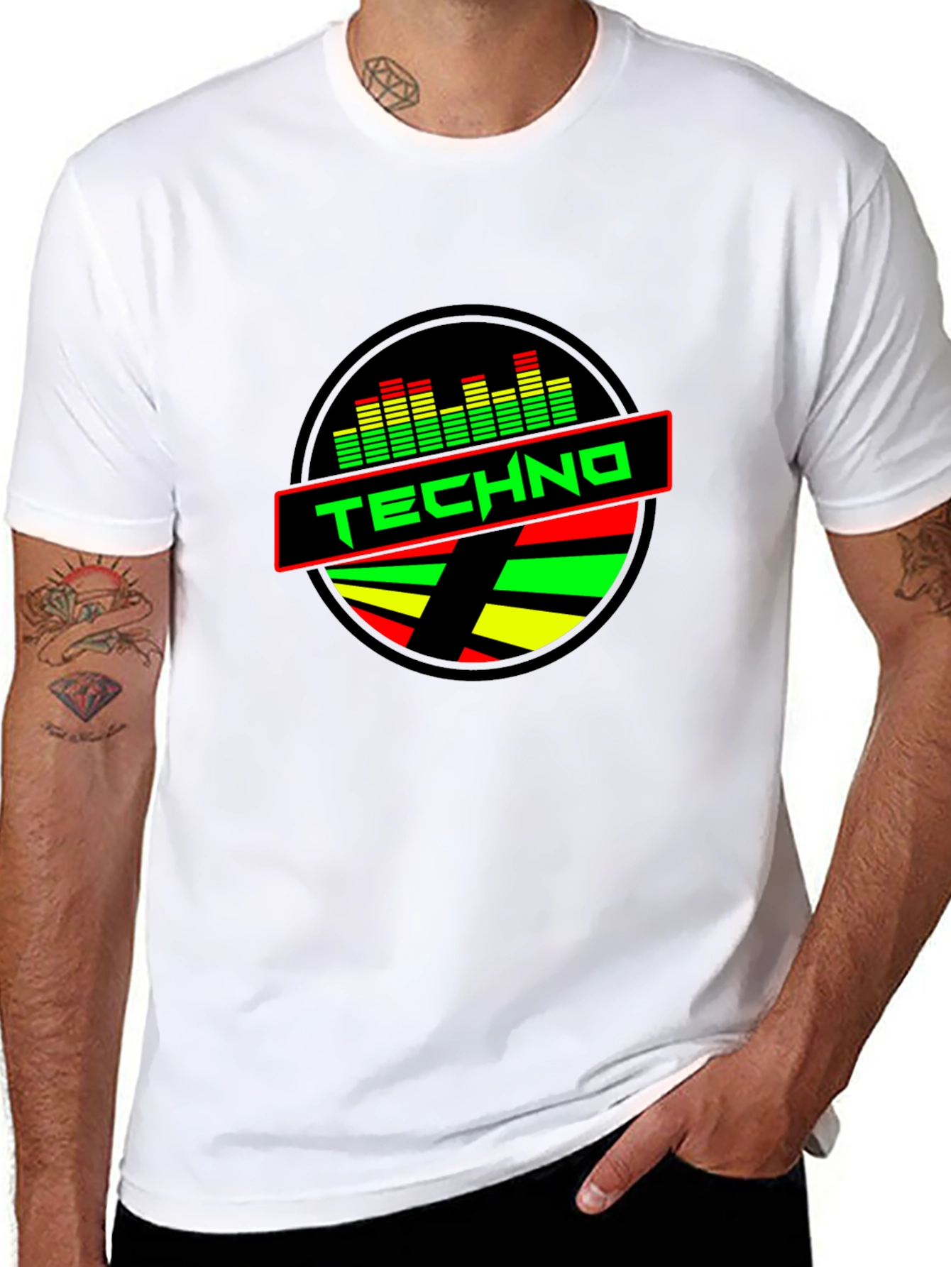 Techno Music T-Shirt - Round Graphic Tee