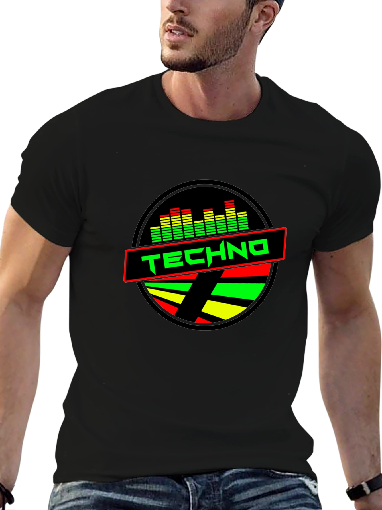 Techno Music T-Shirt - Round Graphic Tee