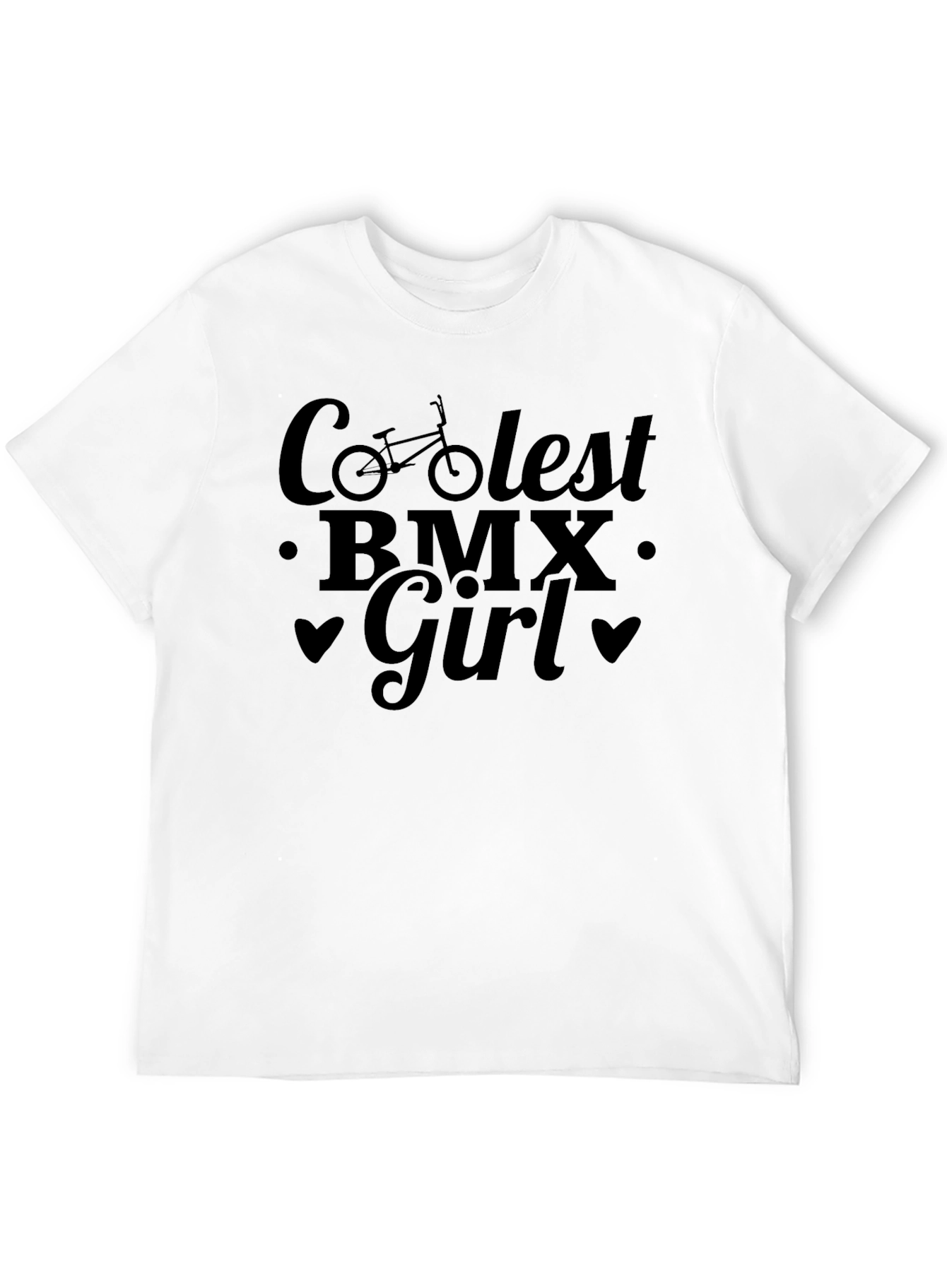 Coolest BMX Girl Black Graphic T-Shirt