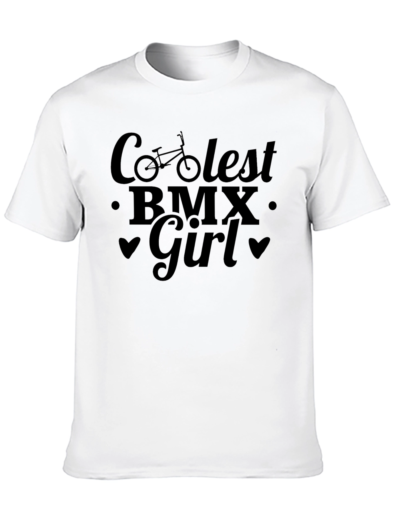 Coolest BMX Girl Black Graphic T-Shirt