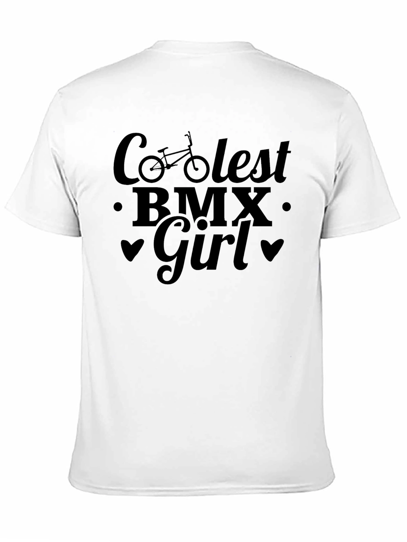 Coolest BMX Girl Black Graphic T-Shirt