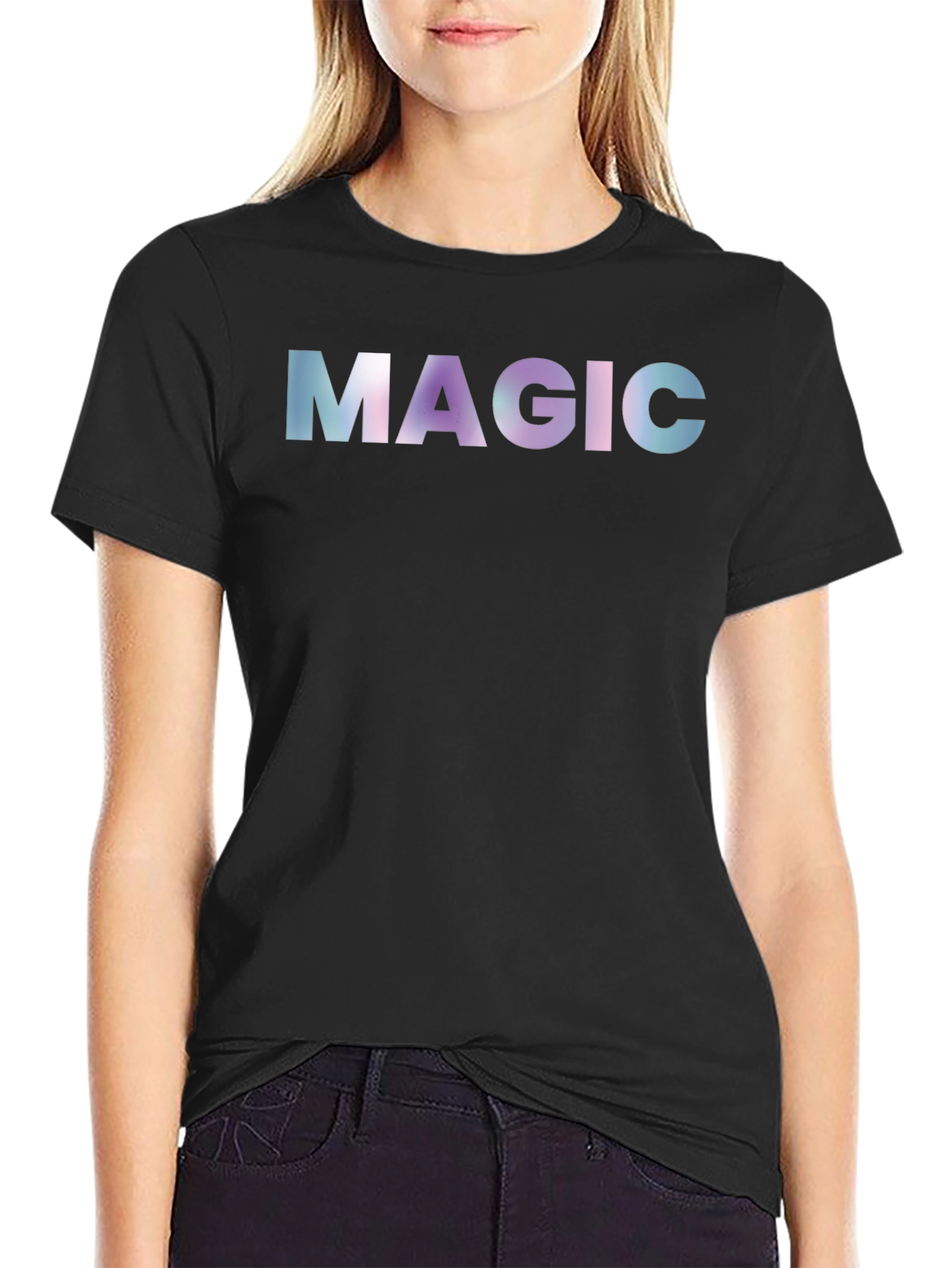 Magic Graphic Print Black T-Shirt