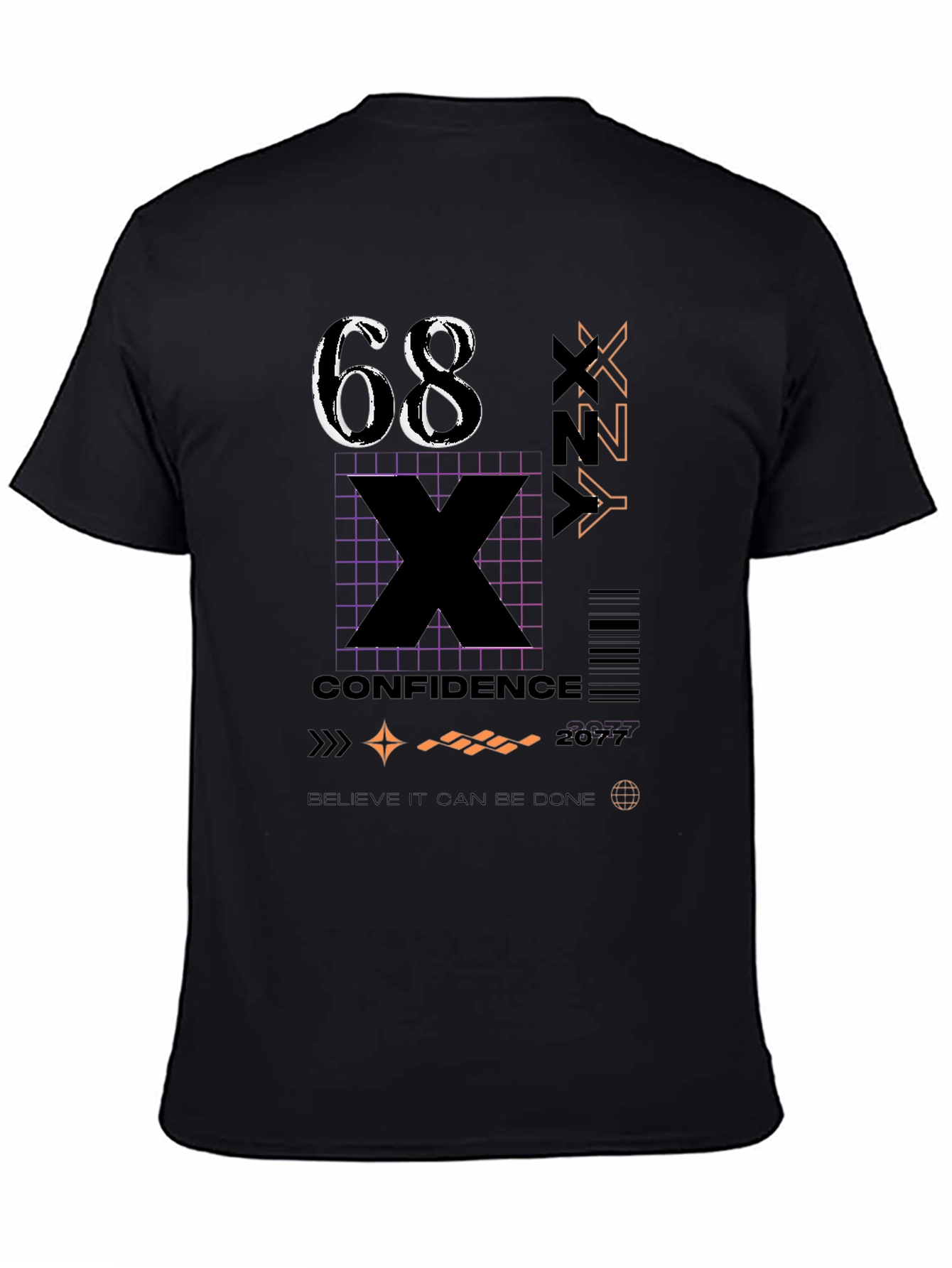 Stylish Graphic Tee: 68 Confidence Believe It!