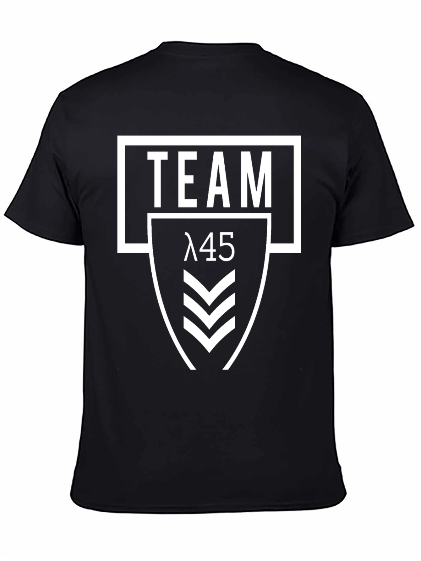 Team 45 Graphic Print Black T-Shirt