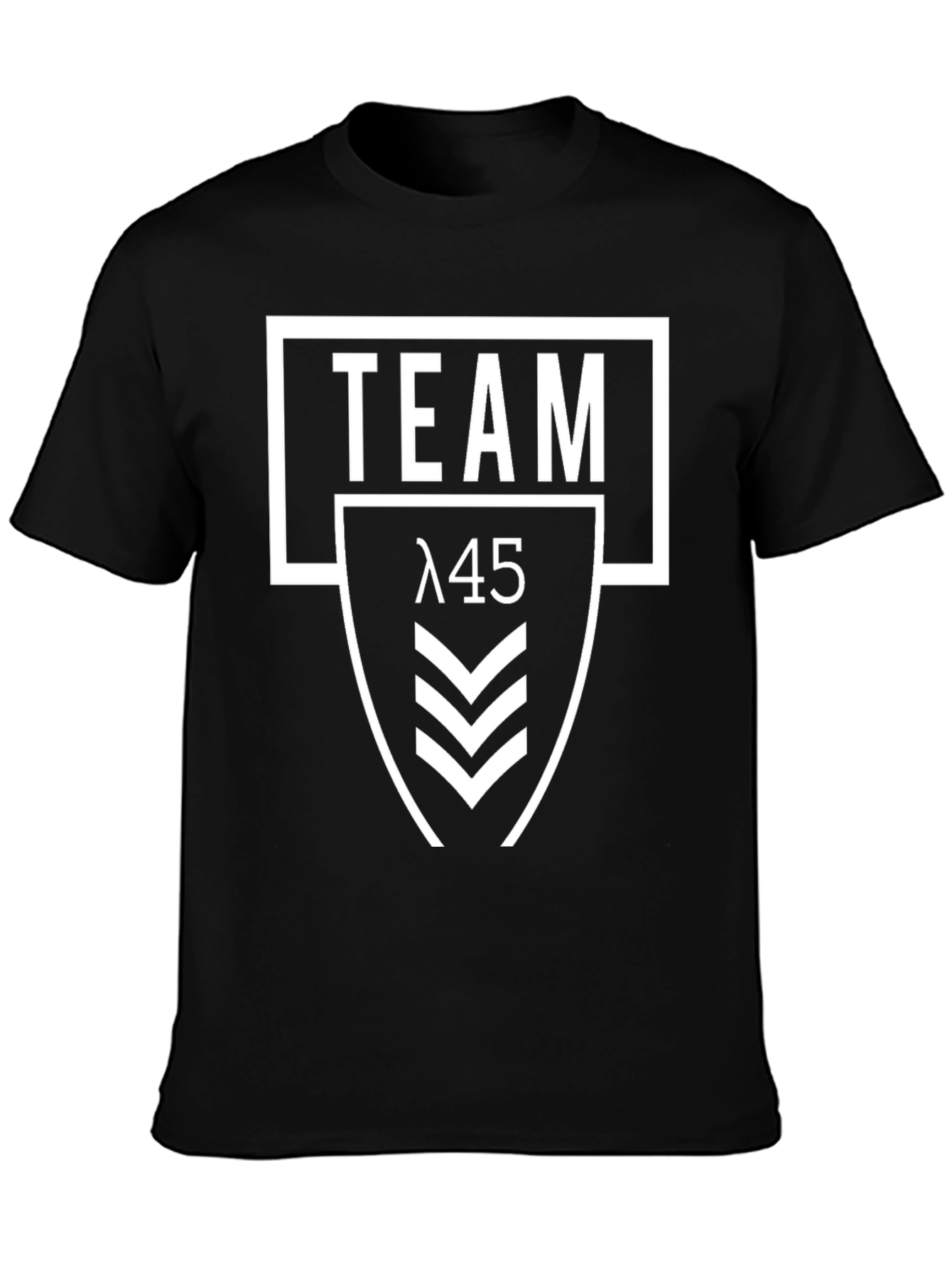Team 45 Graphic Print Black T-Shirt