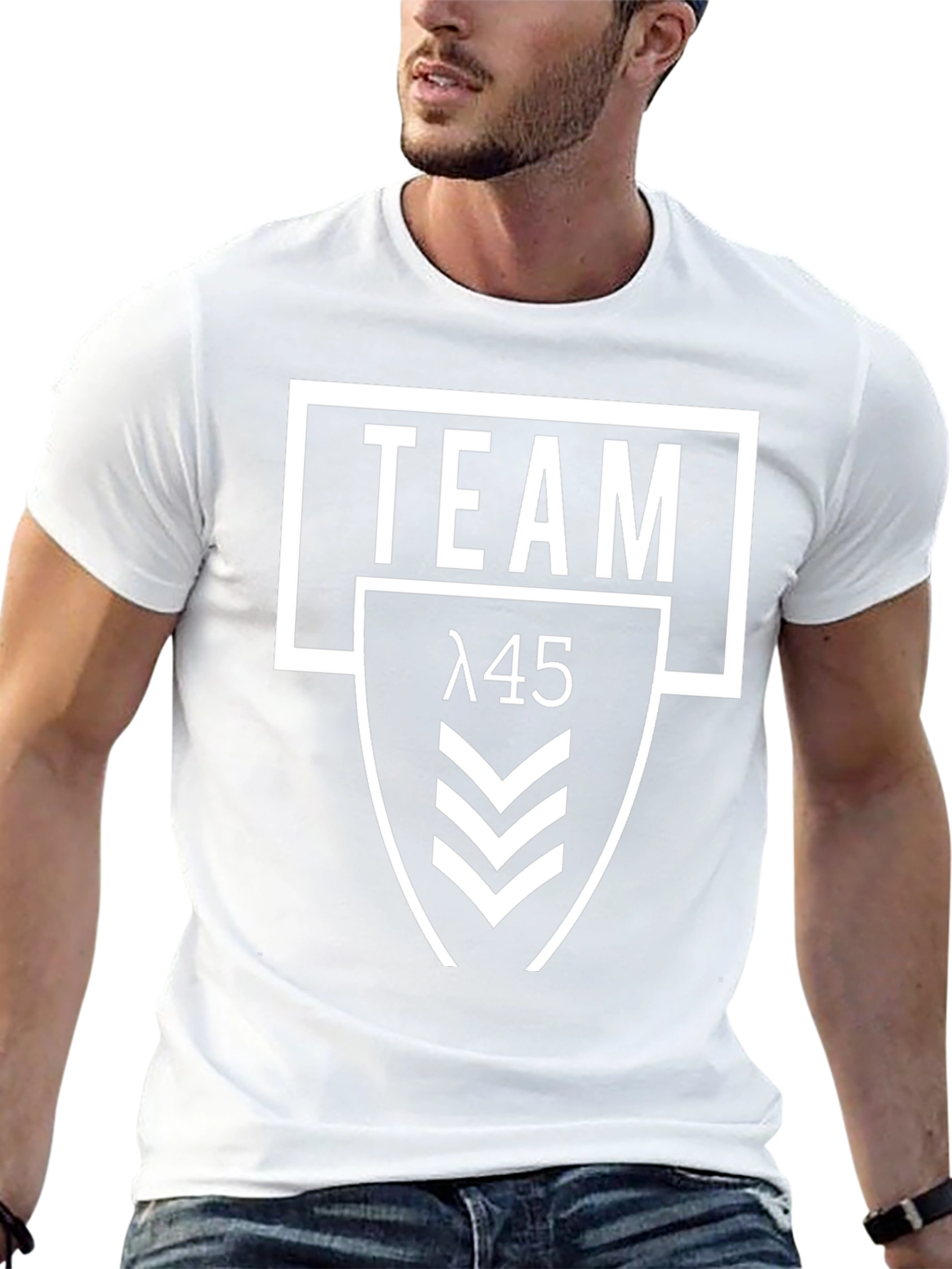 Team 45 Graphic Print Black T-Shirt