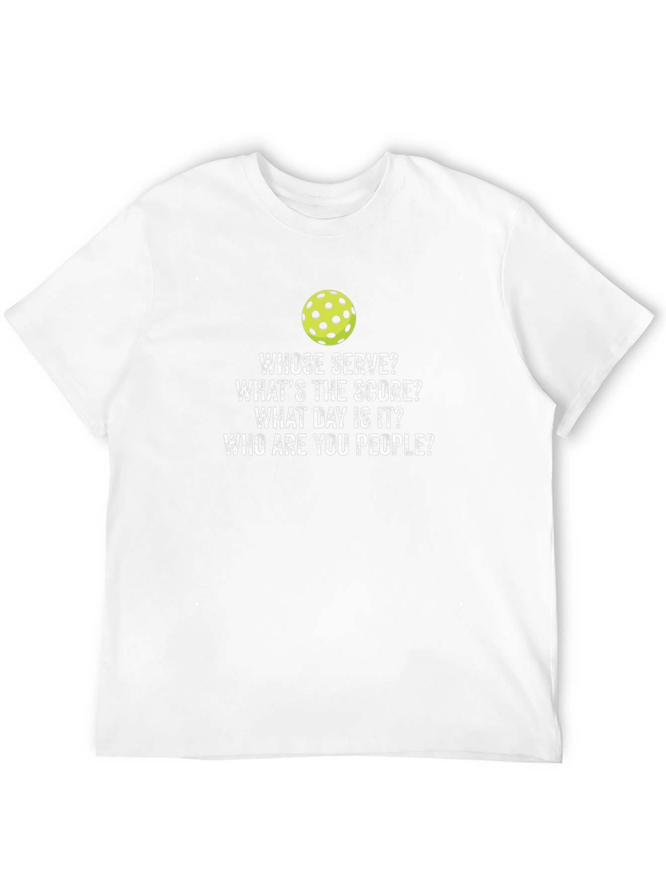 Pickleball T-Shirt: Whose Serve? Funny Pickleball Tee