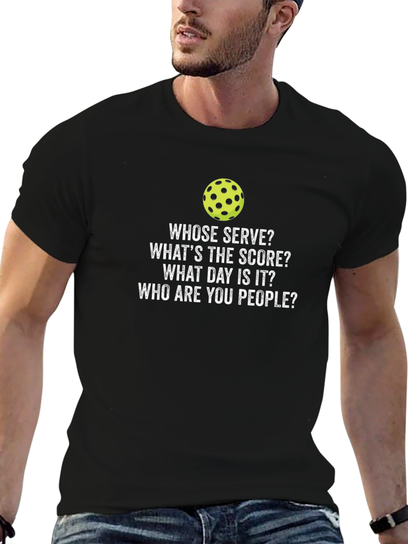 Pickleball T-Shirt: Whose Serve? Funny Pickleball Tee