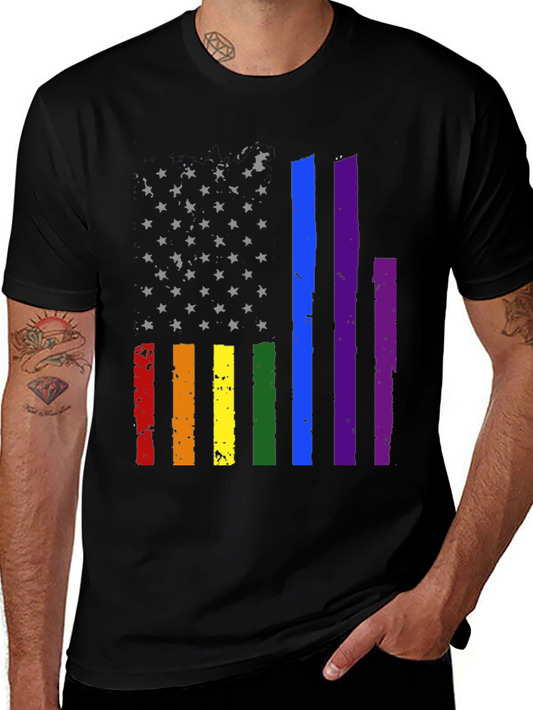 Pride Flag Stars & Stripes Graphic Tee