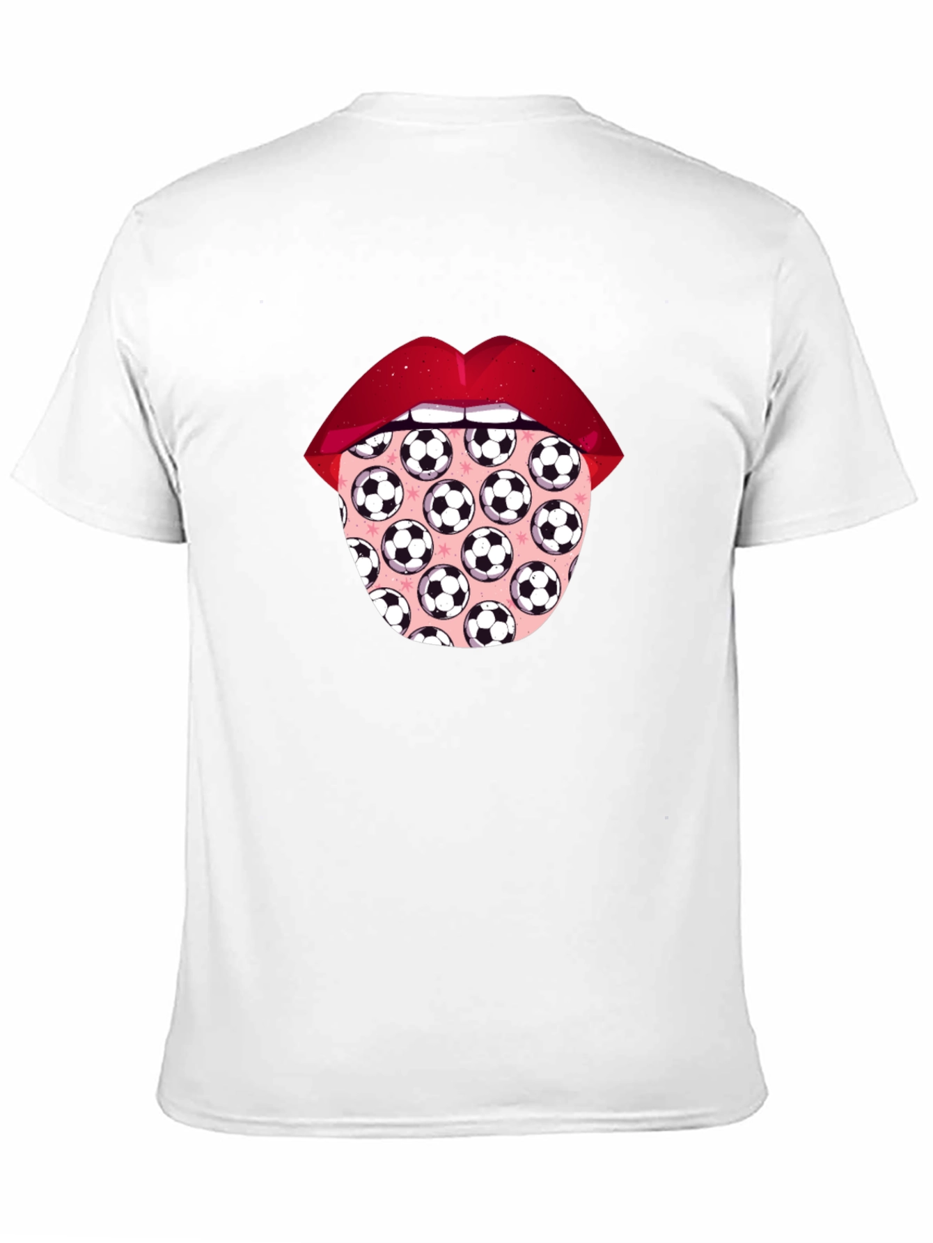 Soccer Ball Tongue Graphic T-Shirt