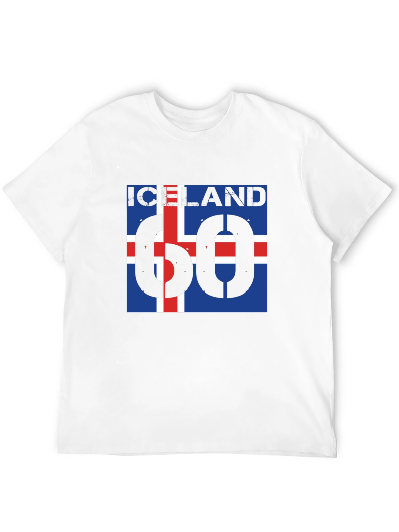 Iceland Flag T-Shirt - Black Crew Neck Graphic Tee