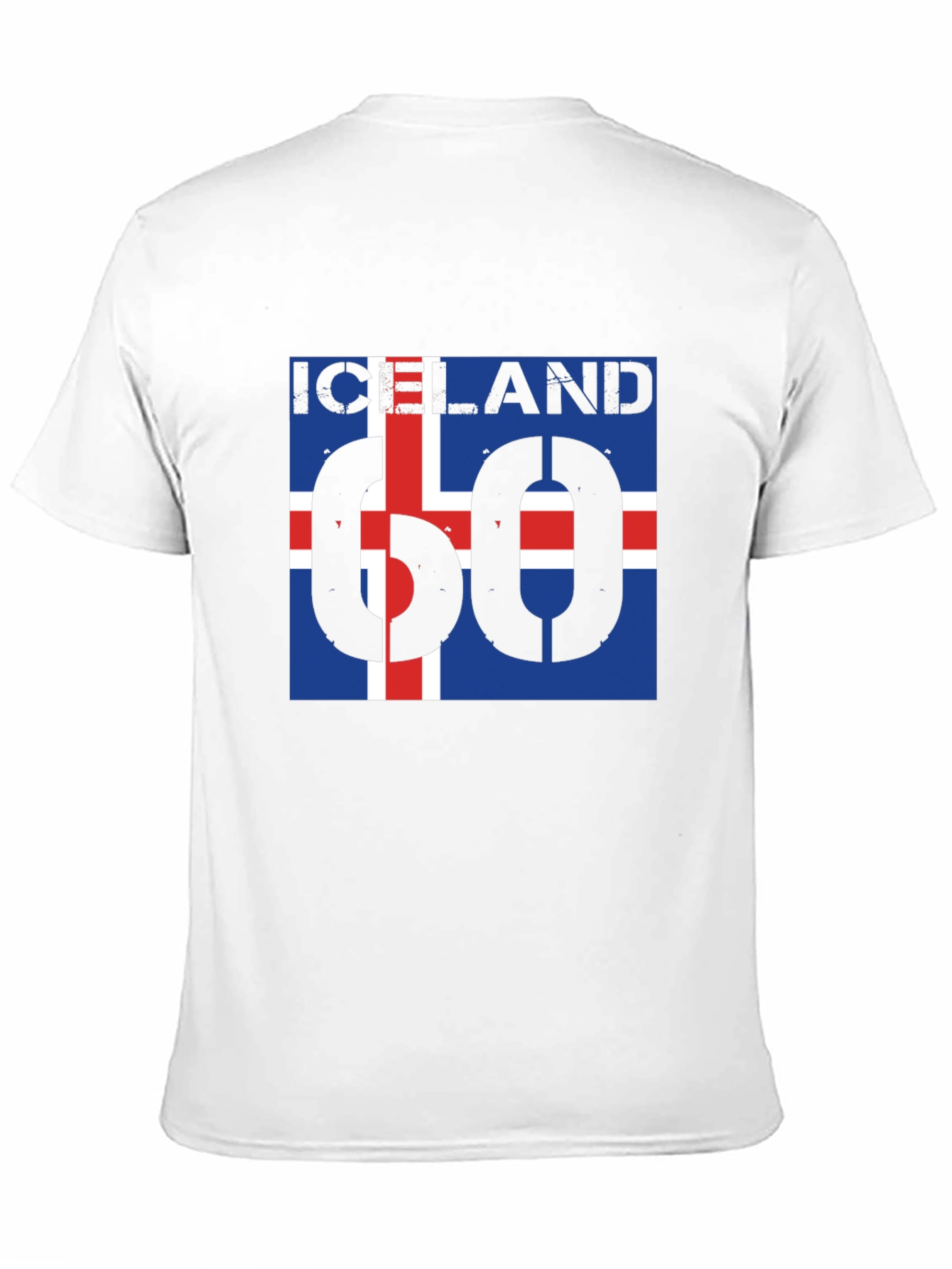 Iceland Flag T-Shirt - Black Crew Neck Graphic Tee