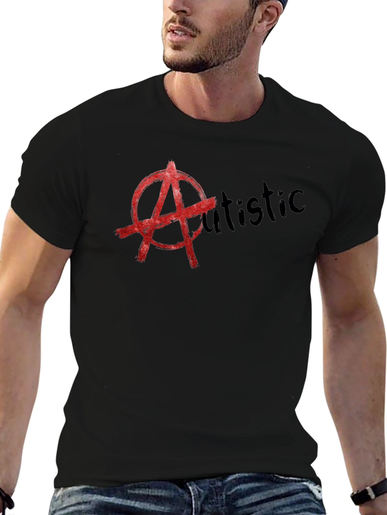 Anarchy Autistic T-Shirt - Black Cotton Tee