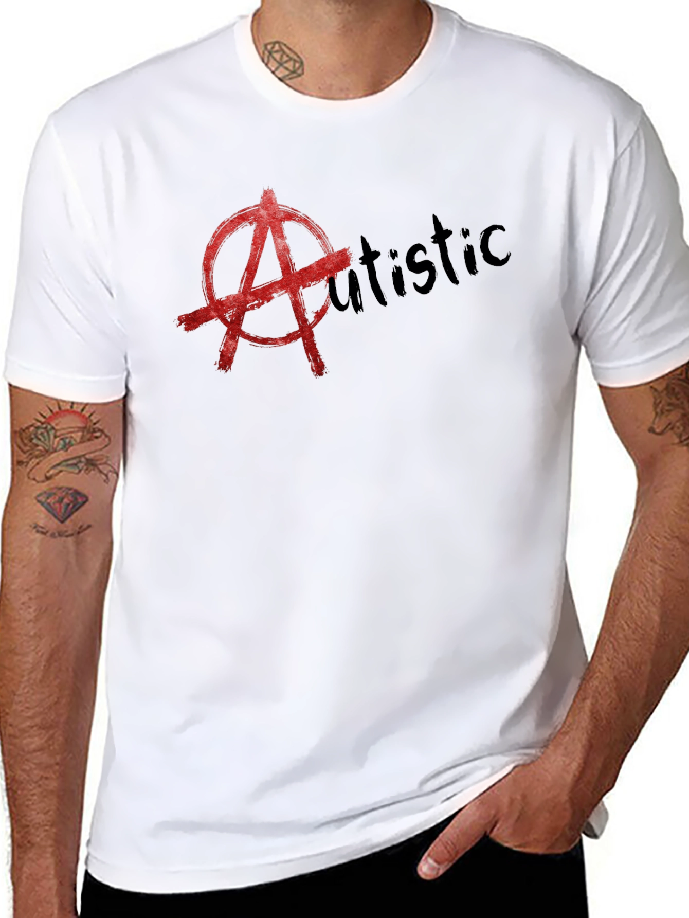 Anarchy Autistic T-Shirt - Black Cotton Tee