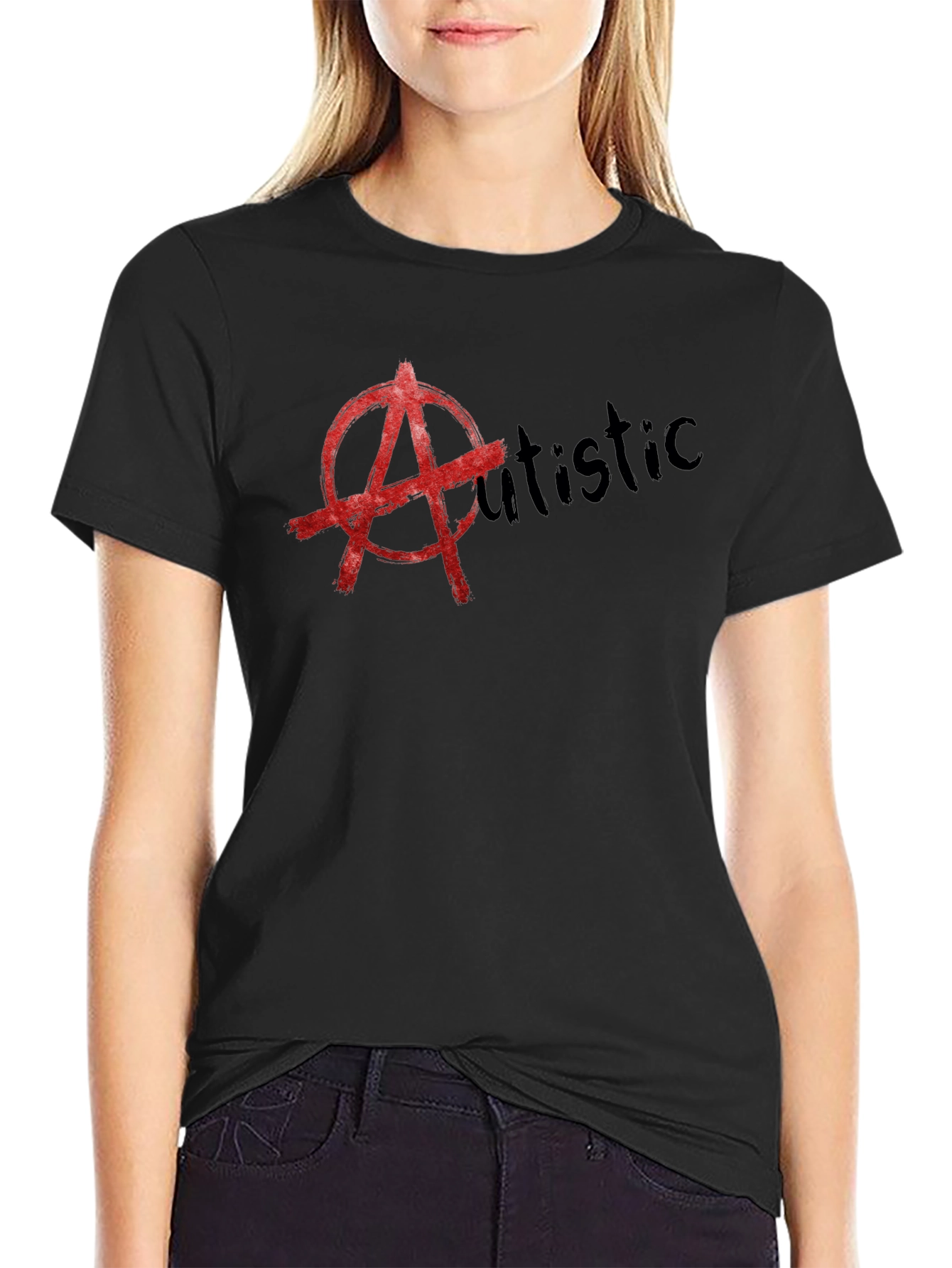 Anarchy Autistic T-Shirt - Black Cotton Tee