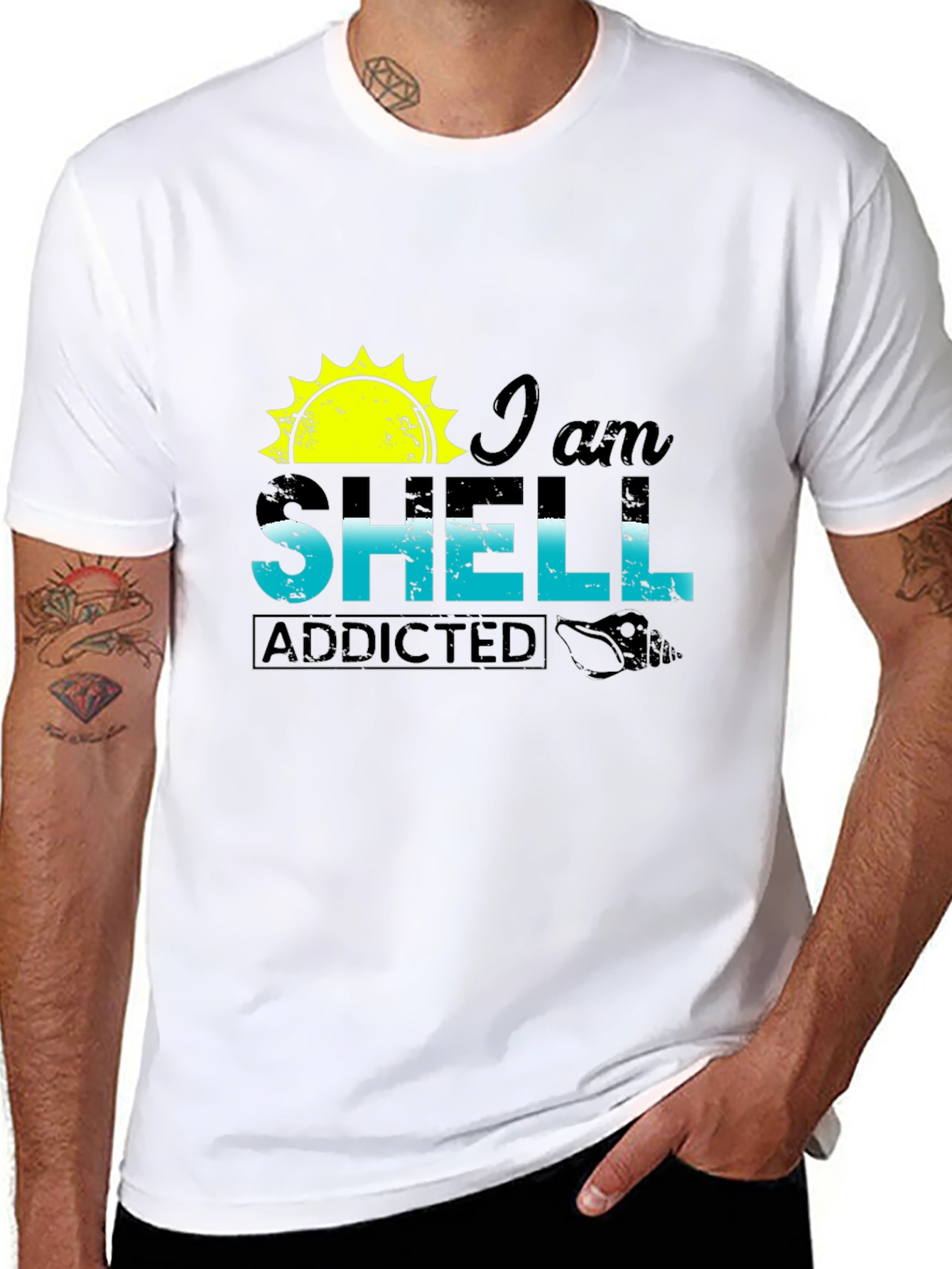 I am Shell Addicted T-Shirt - Beach Lover Tee