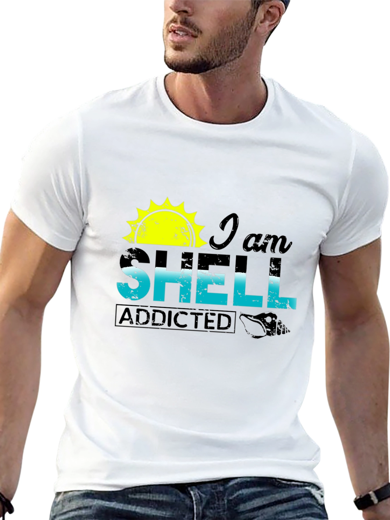 I am Shell Addicted T-Shirt - Beach Lover Tee