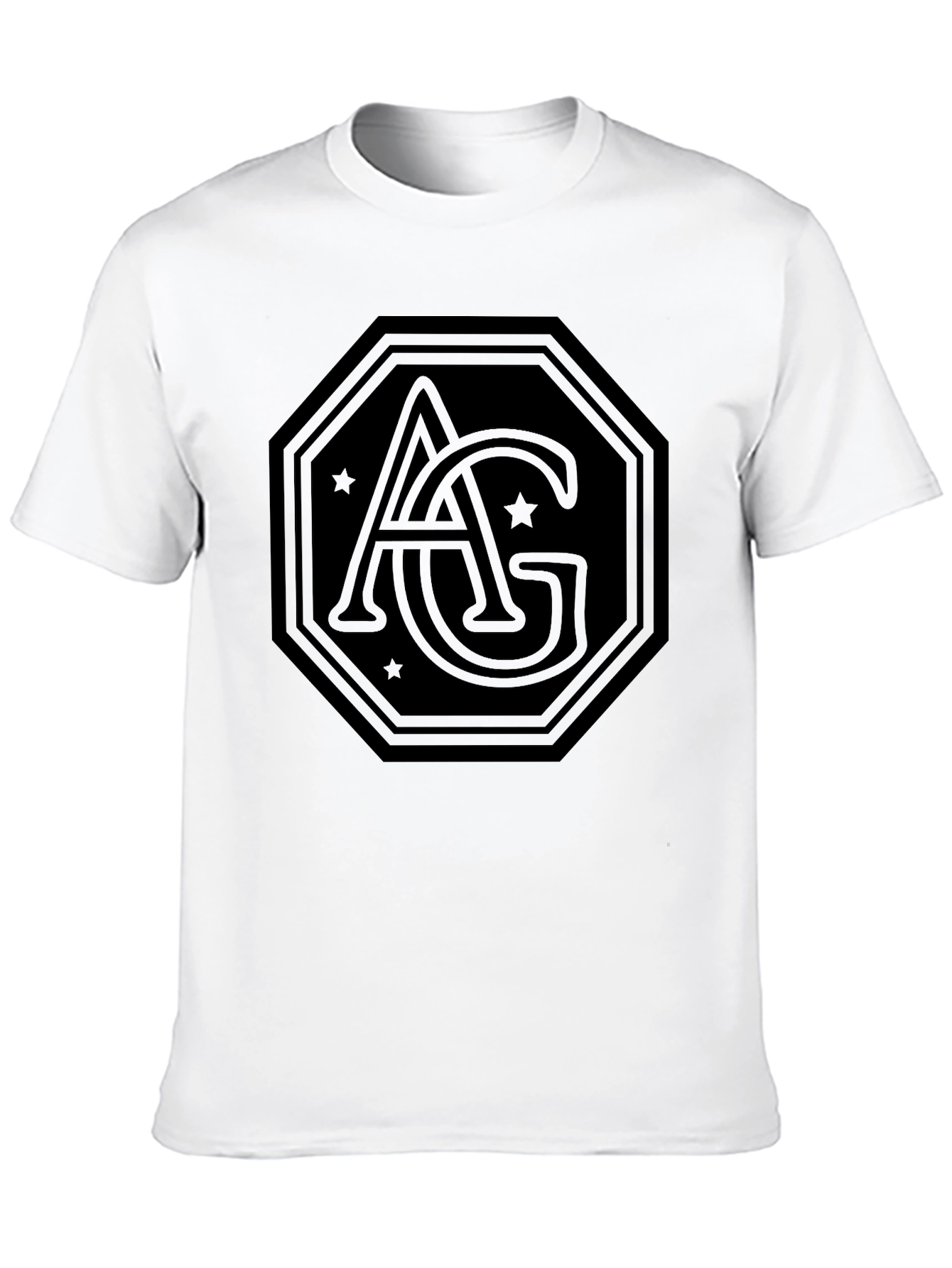 AG Logo Black Tee - Modern Graphic Print