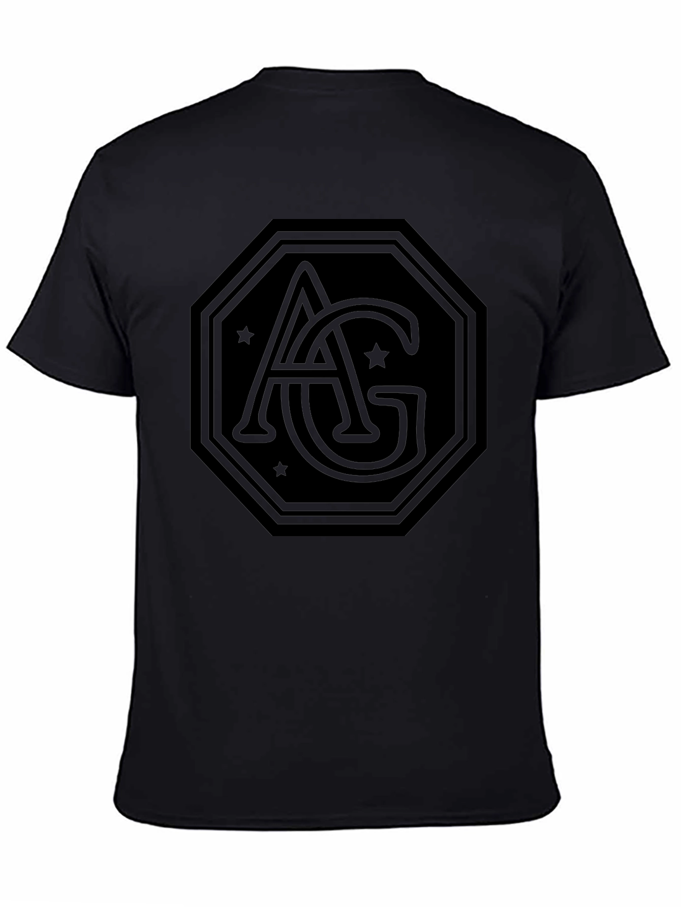 AG Logo Black Tee - Modern Graphic Print