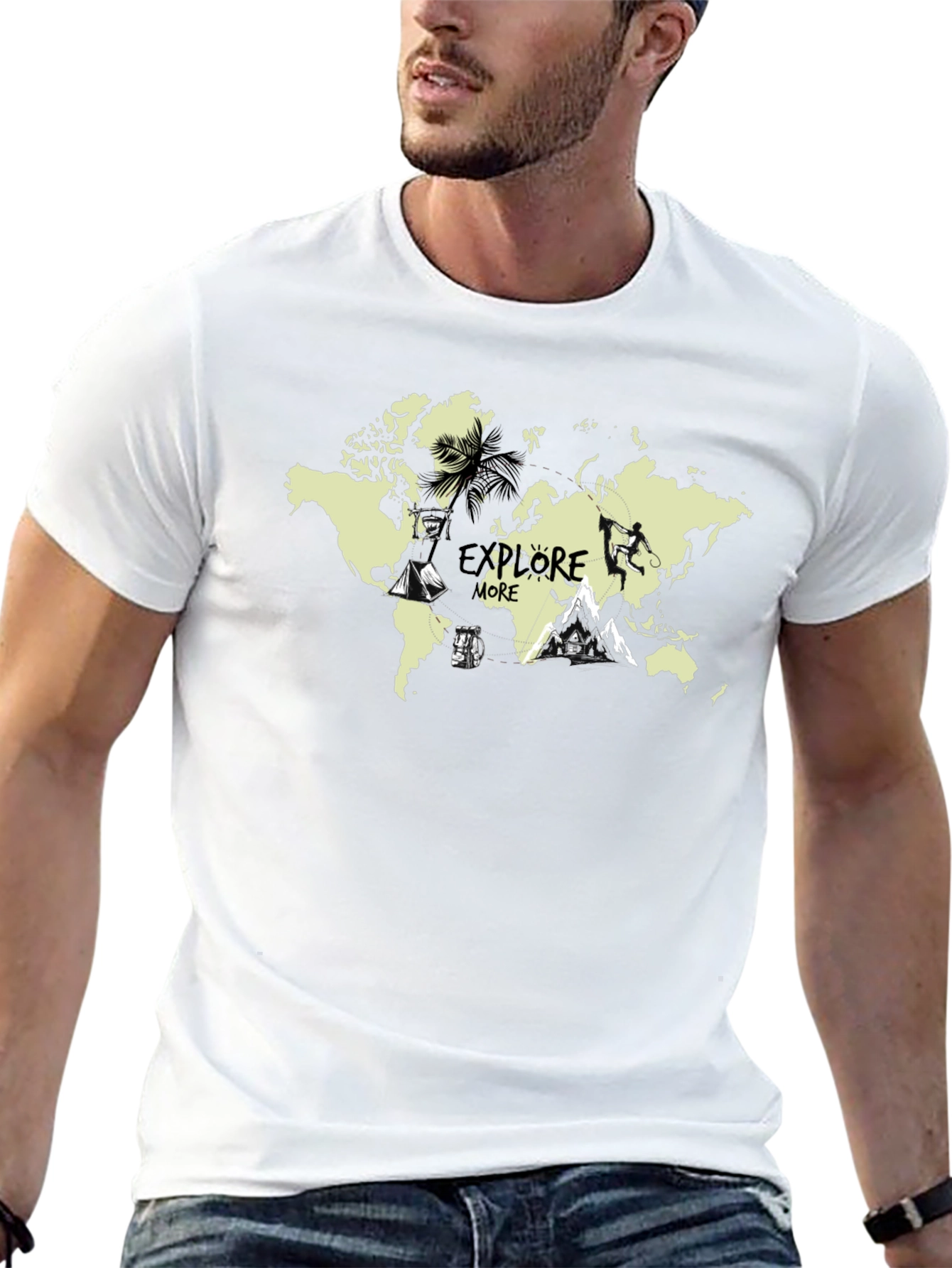 Explore More World Map Graphic T-Shirt