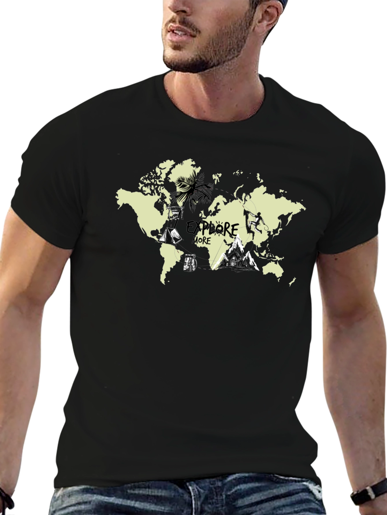 Explore More World Map Graphic T-Shirt