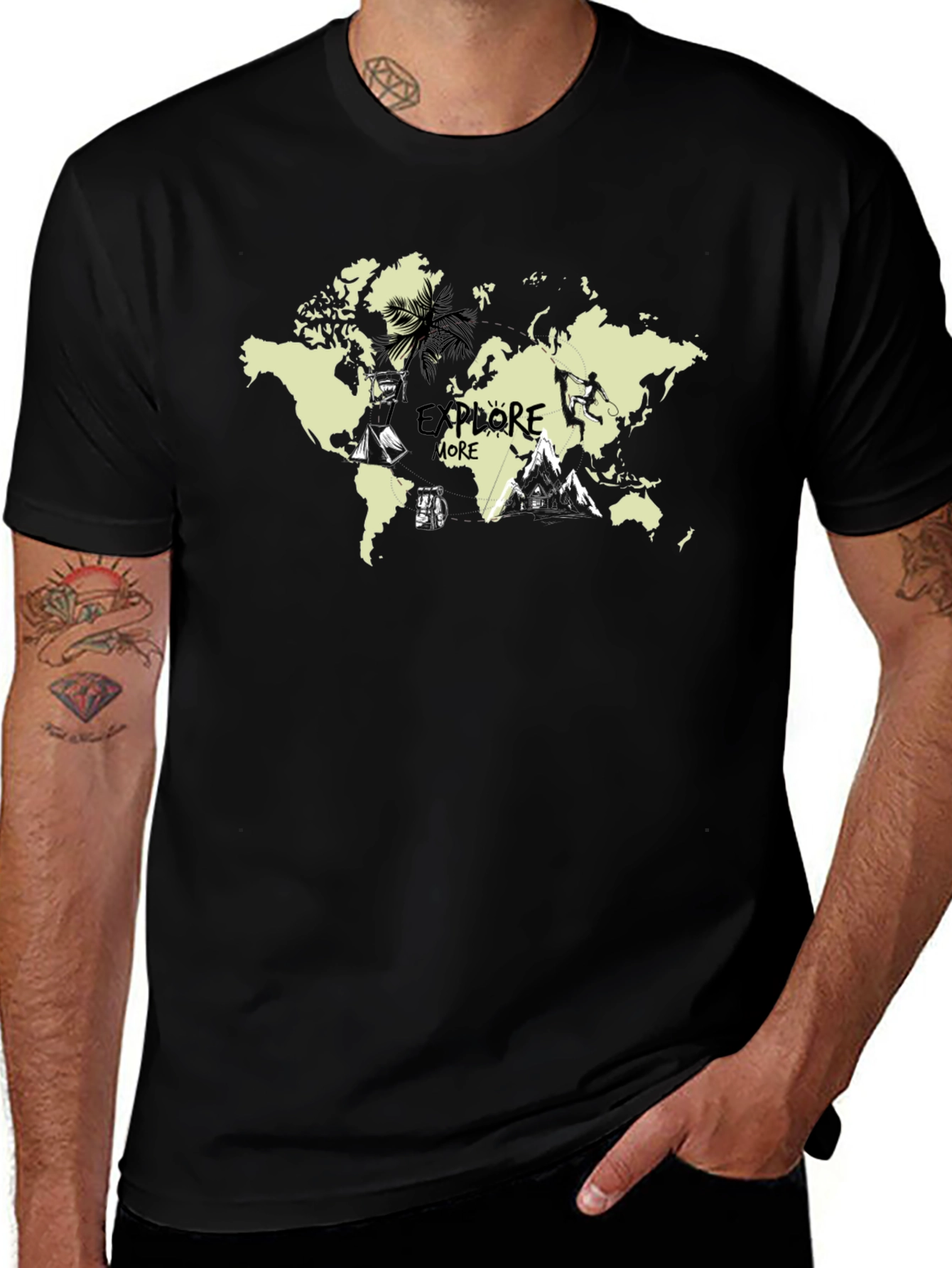 Explore More World Map Graphic T-Shirt