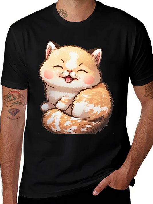 Cute Cat Graphic Tee - Soft & Comfortable