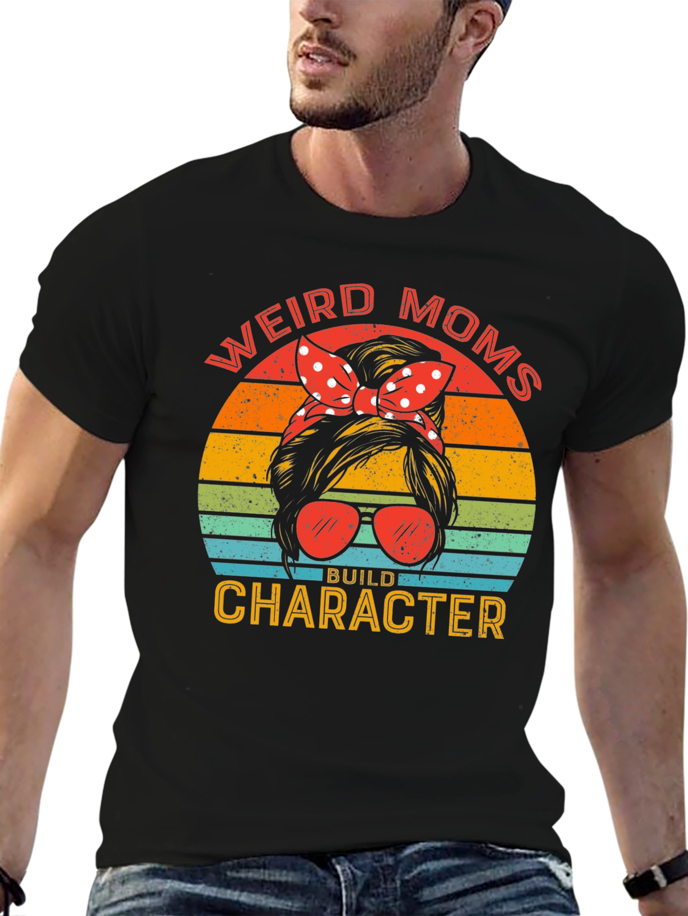 Weird Moms Build Character Graphic Tee