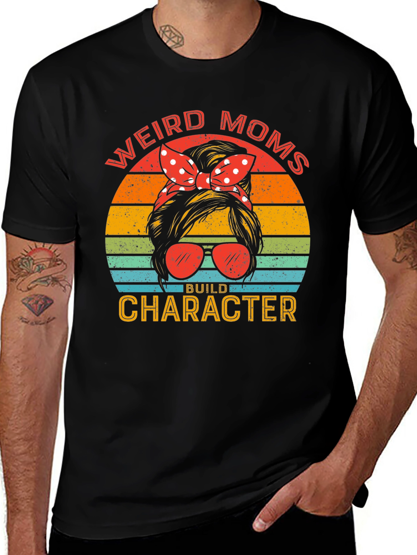 Weird Moms Build Character Graphic Tee