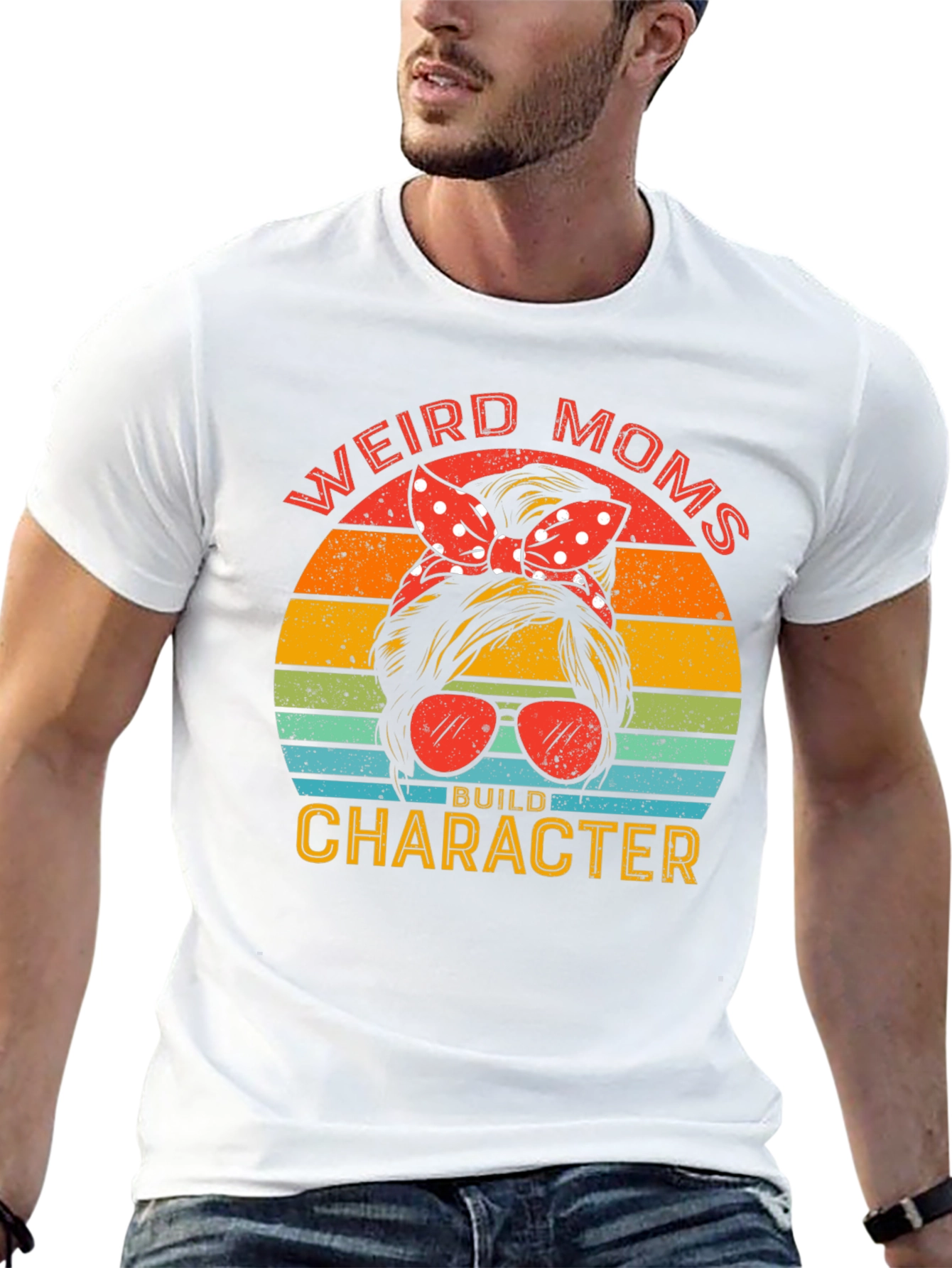 Weird Moms Build Character Graphic Tee