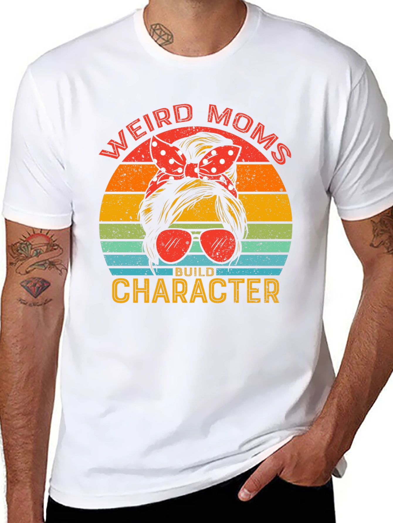 Weird Moms Build Character Graphic Tee