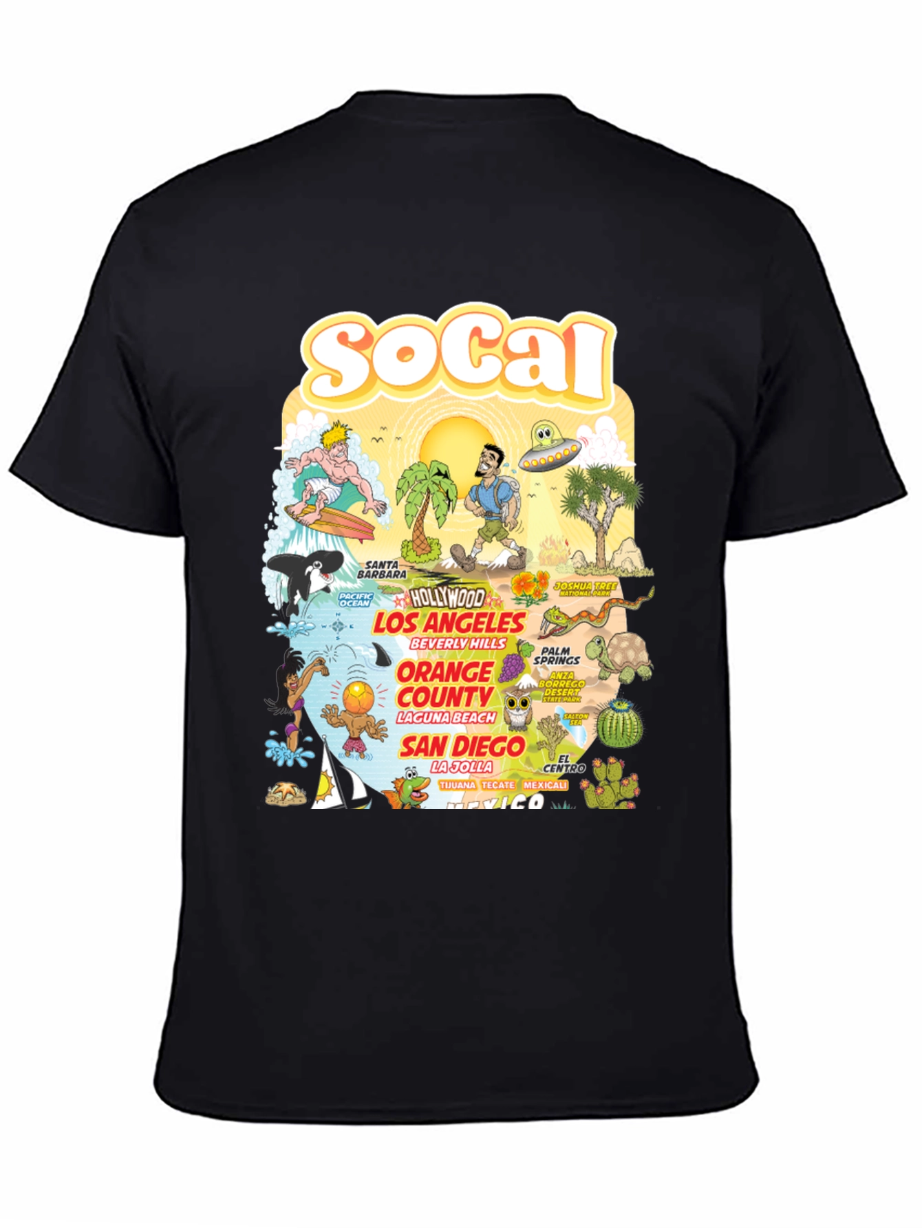 California SoCal Travel Graphic Mens T-Shirt