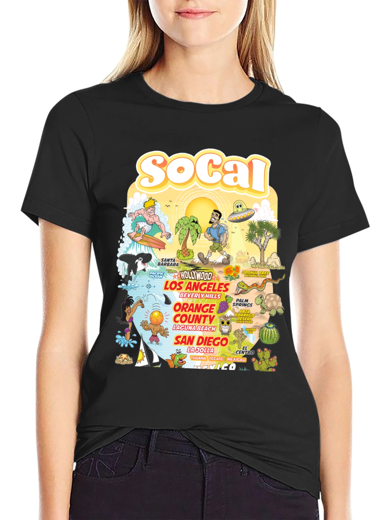 California SoCal Travel Graphic Mens T-Shirt