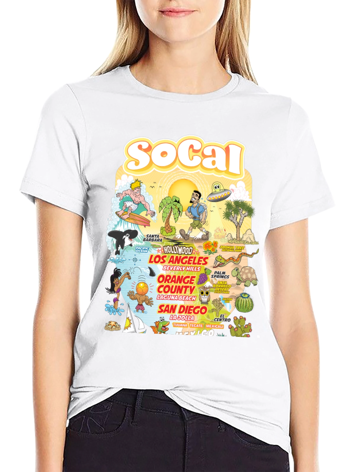 California SoCal Travel Graphic Mens T-Shirt