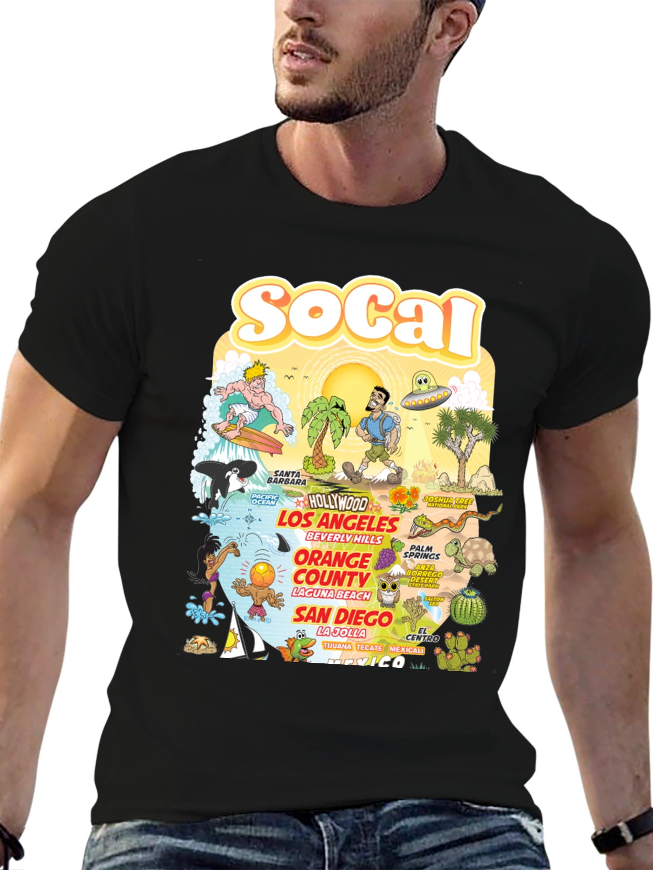 California SoCal Travel Graphic Mens T-Shirt