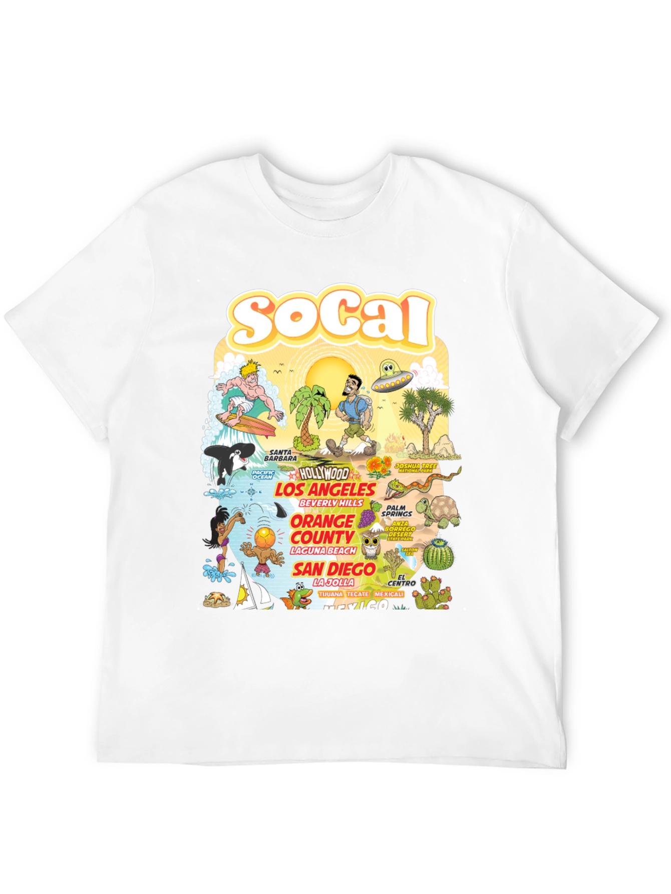 California SoCal Travel Graphic Mens T-Shirt