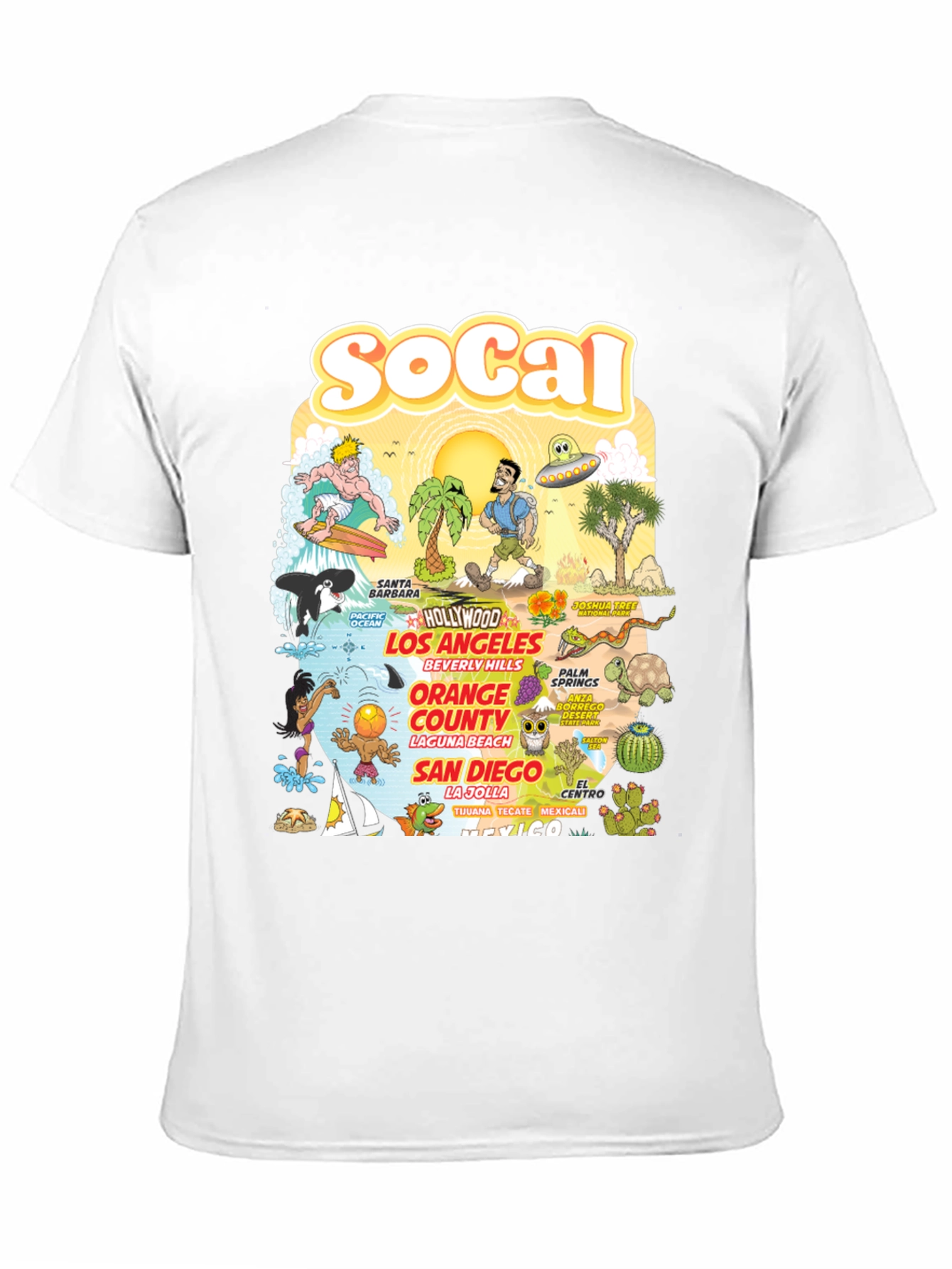 California SoCal Travel Graphic Mens T-Shirt