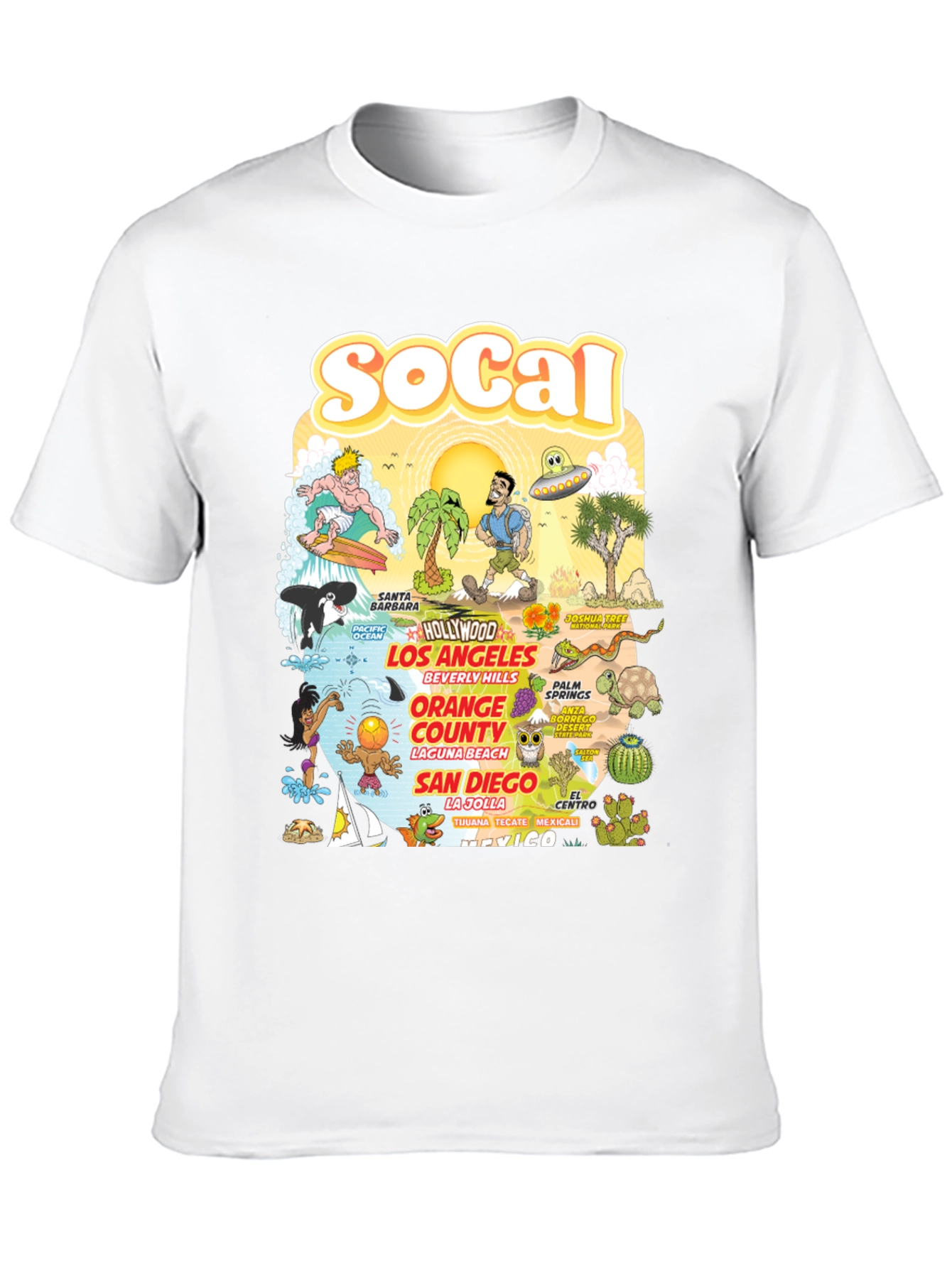 California SoCal Travel Graphic Mens T-Shirt
